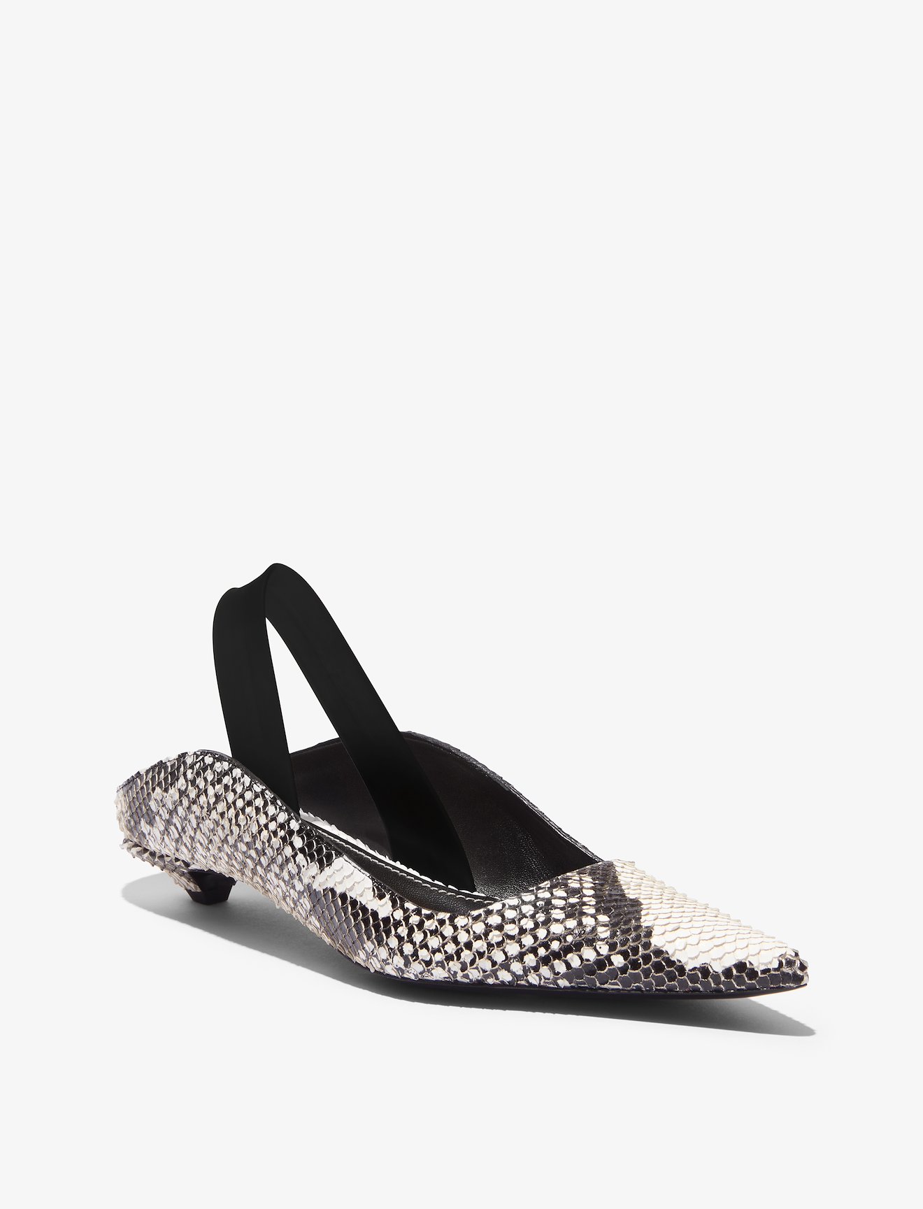 Python Embossed Slingback Pumps #1