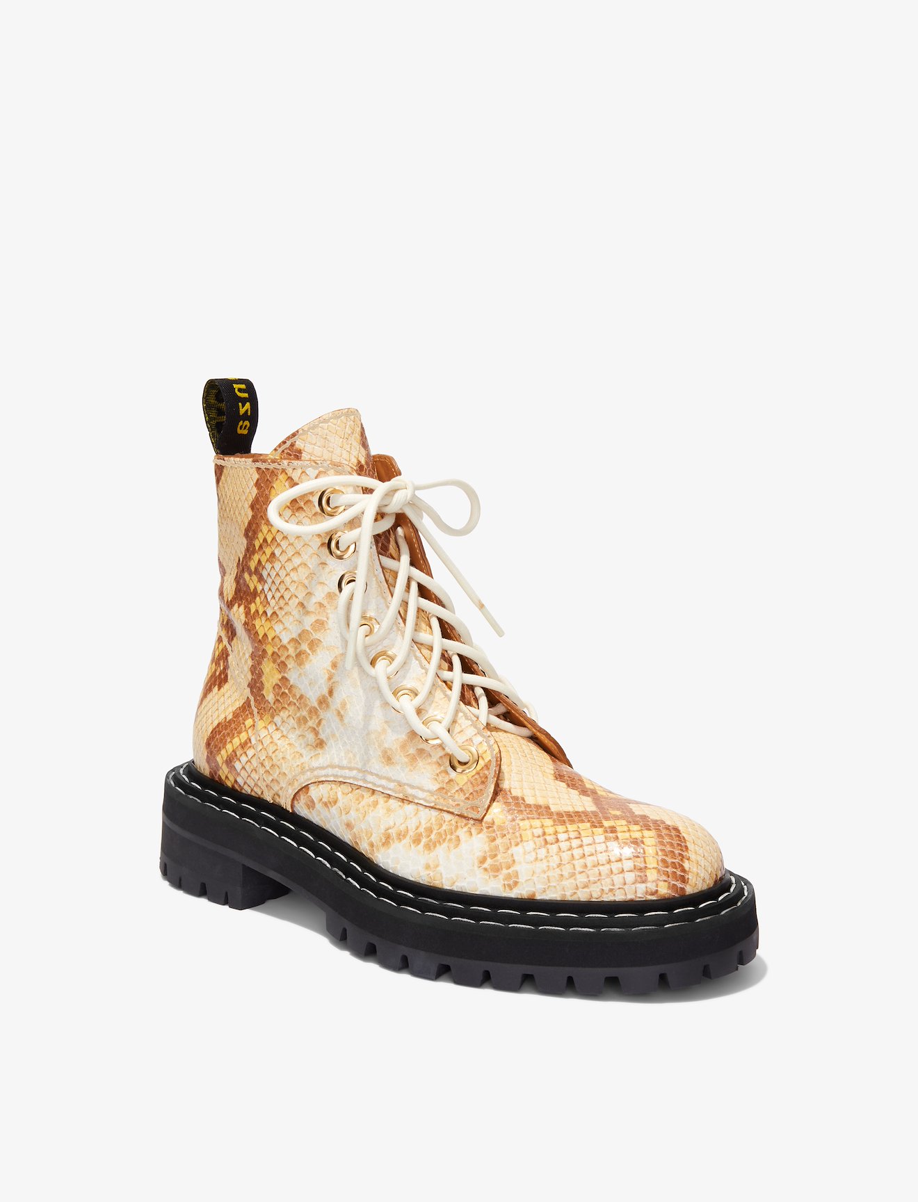 Python Lug Sole Combat Boots #1