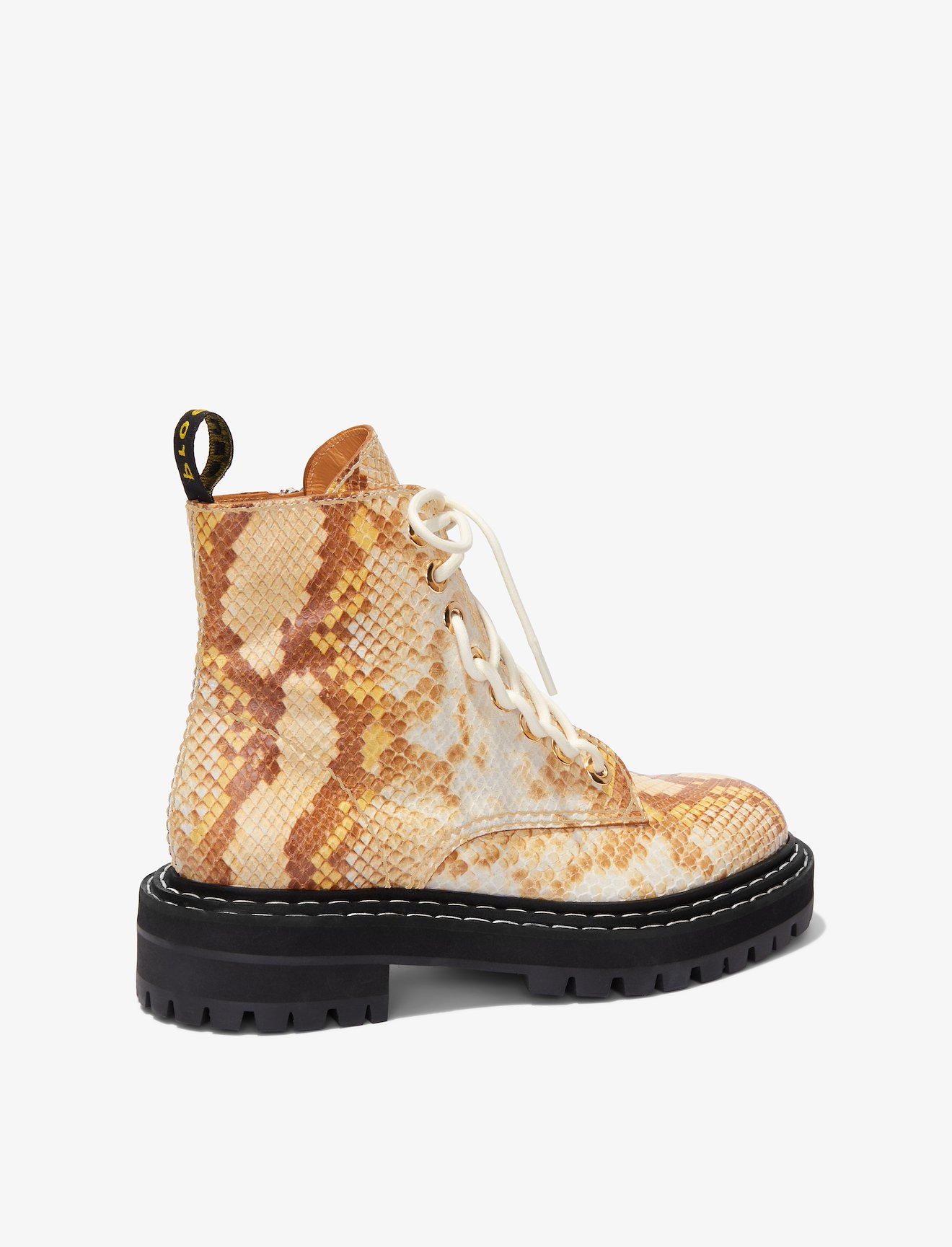 Python Lug Sole Combat Boots #2
