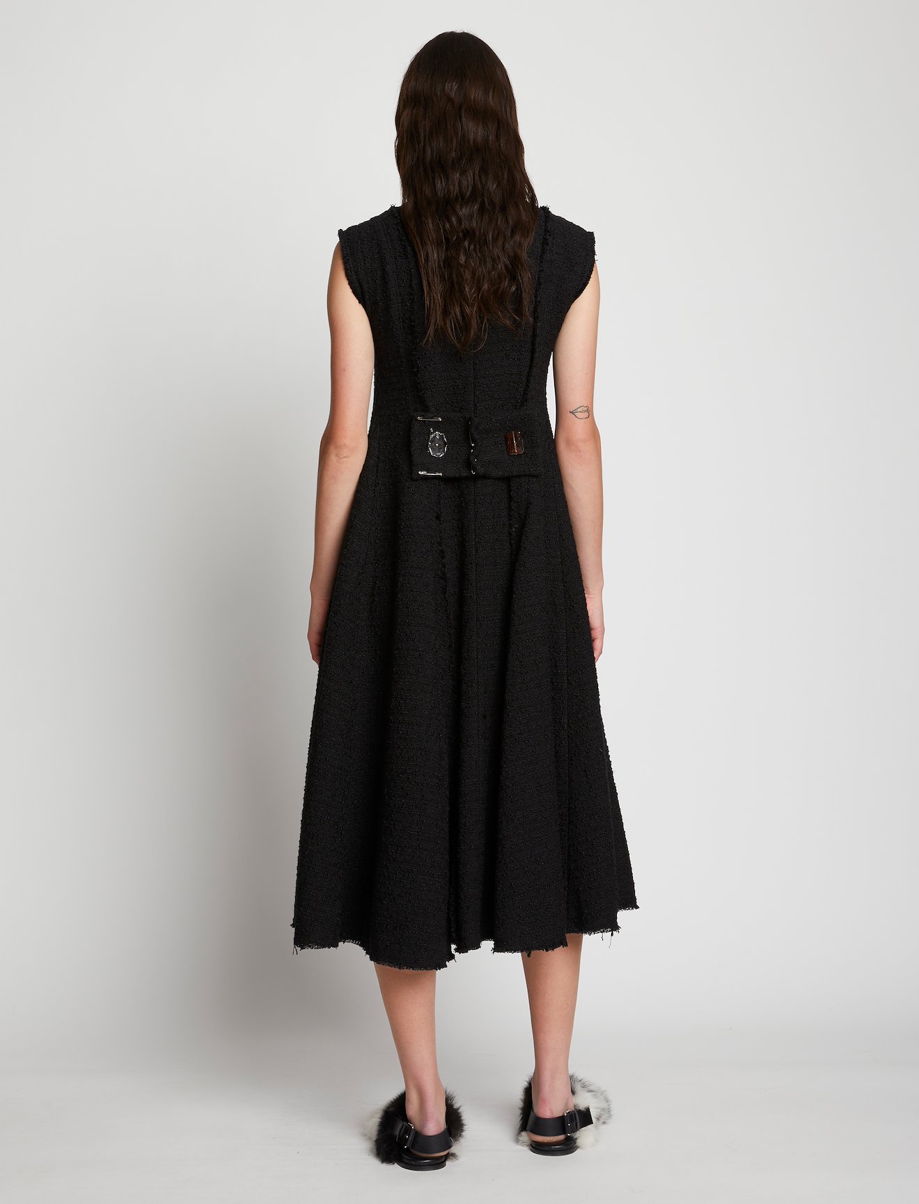 Raw Edge Tweed Sleeveless Dress #2
