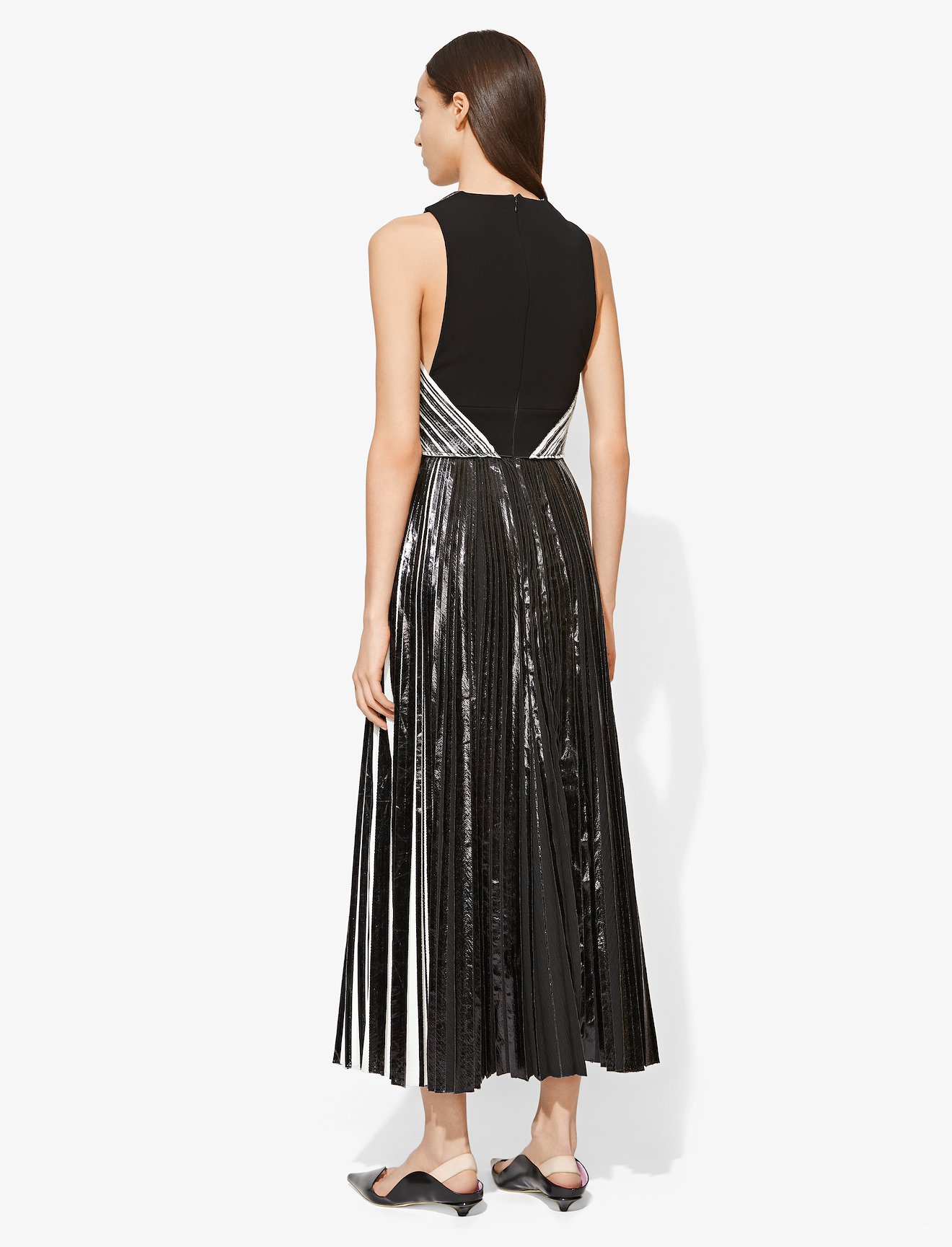 Re Edition Pleated Foil Dress #2