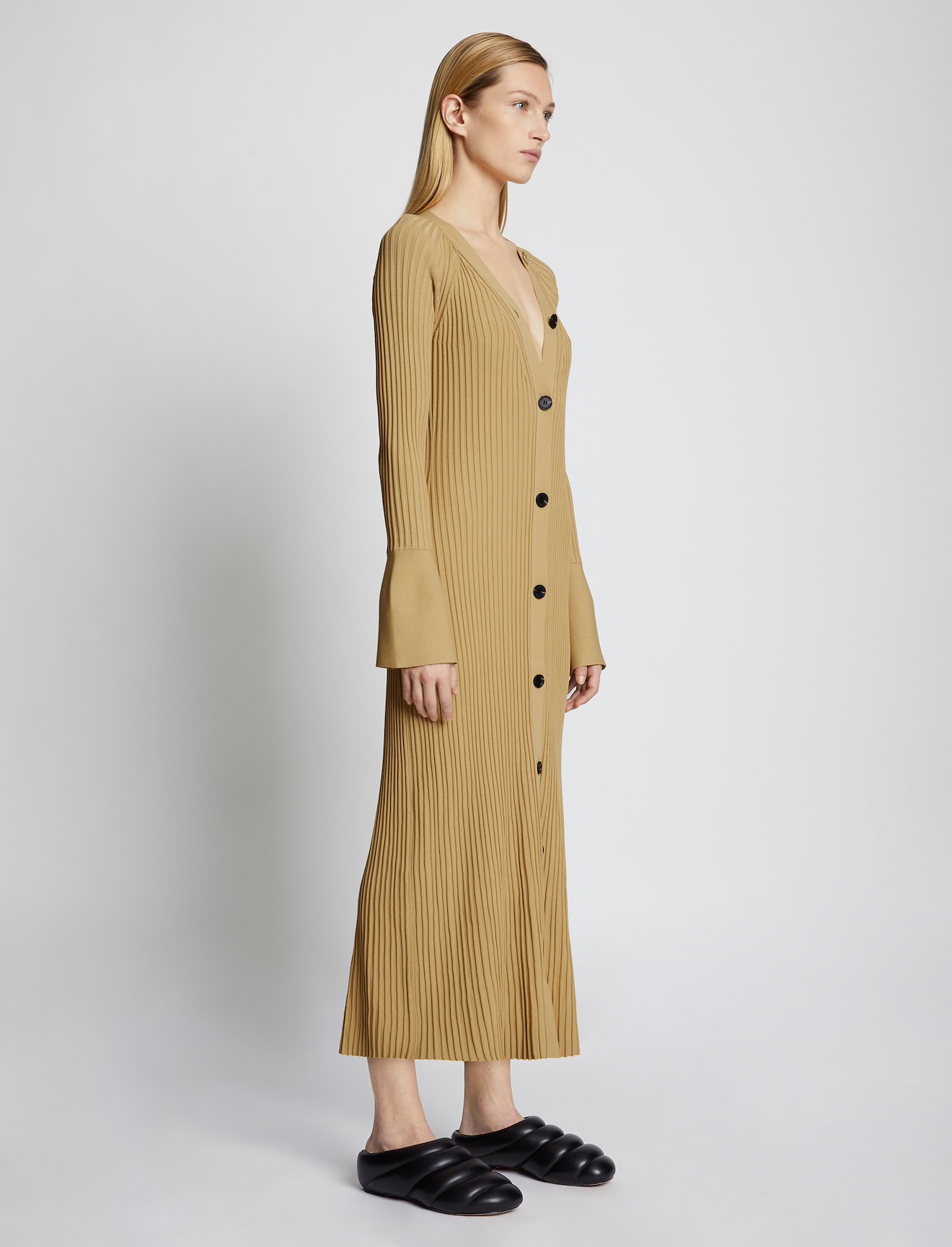 Rib Knit Cardigan Dress #1
