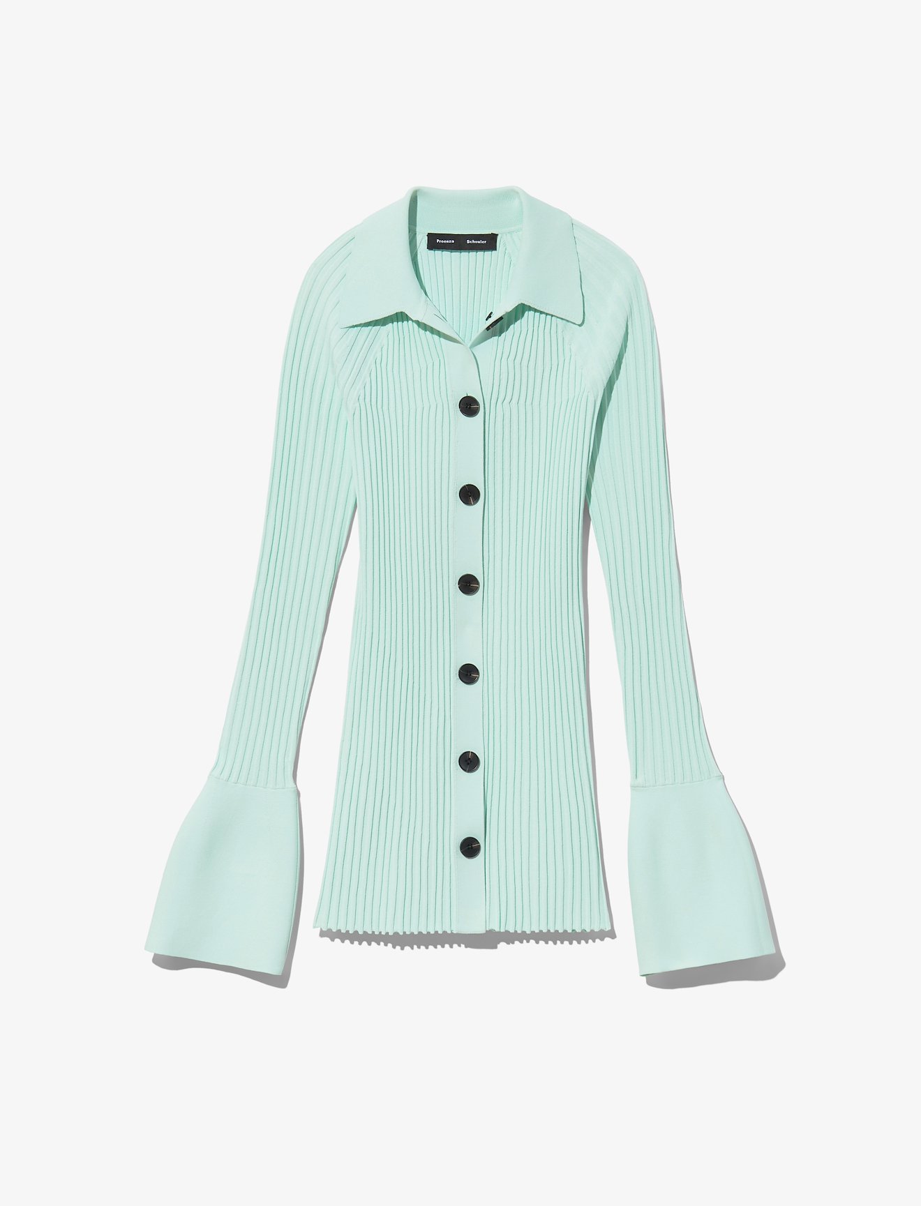 Rib Knit Collared Cardigan #4
