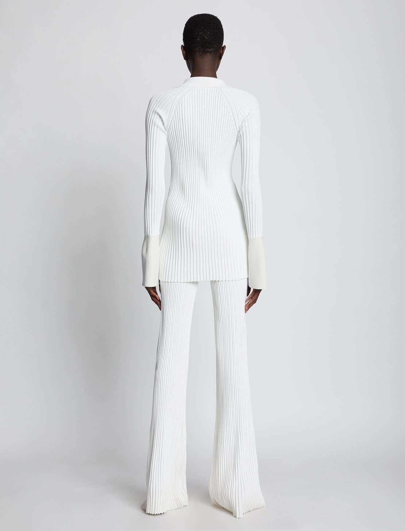 Rib Knit Collared Cardigan #2
