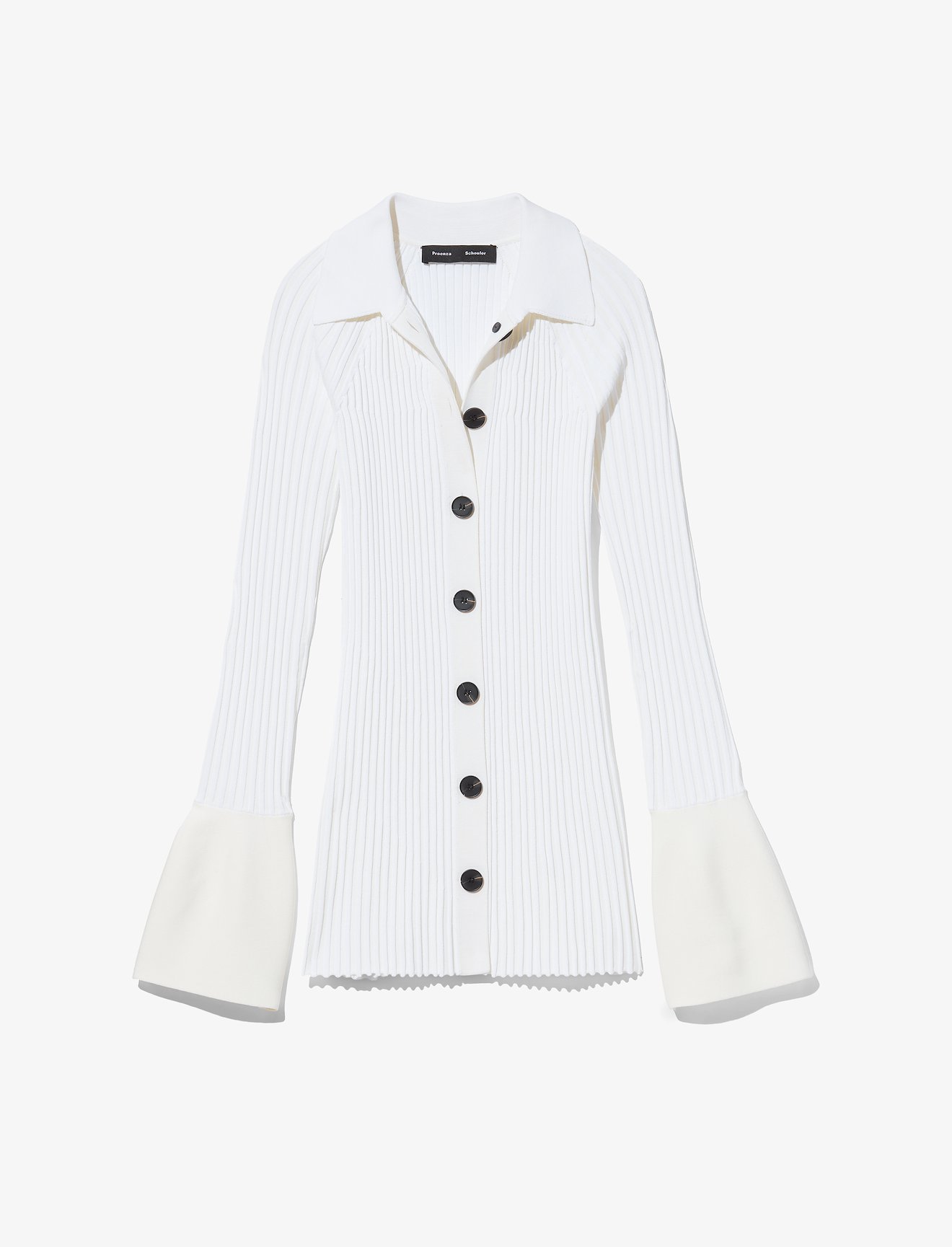 Rib Knit Collared Cardigan #4