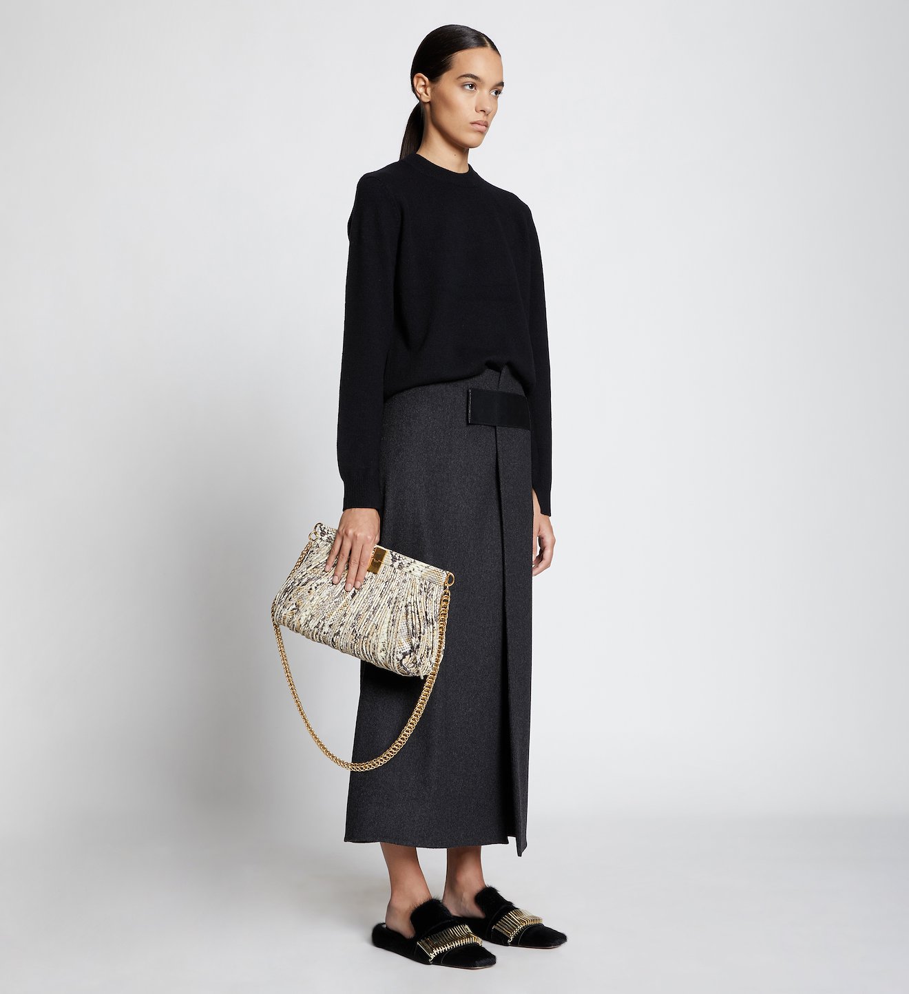 Rolo Frame printed clutch
