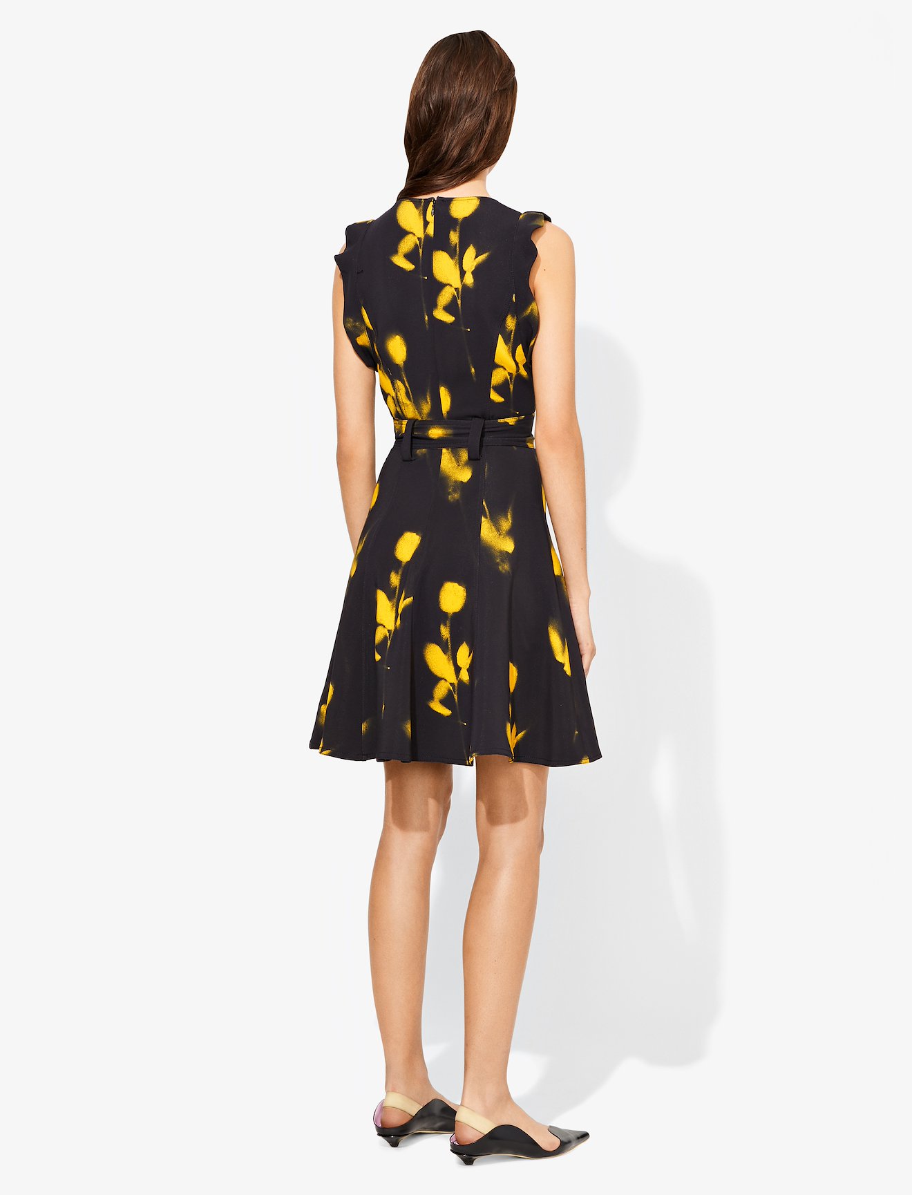Rose Imprint Belted Dress #2