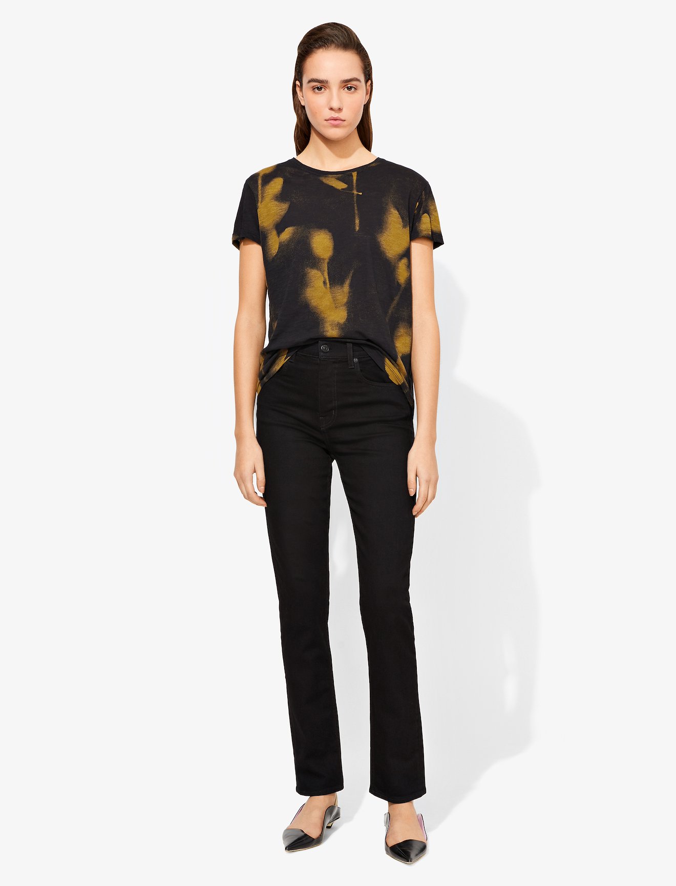 Rose Imprint Short Sleeve T-Shirt #1