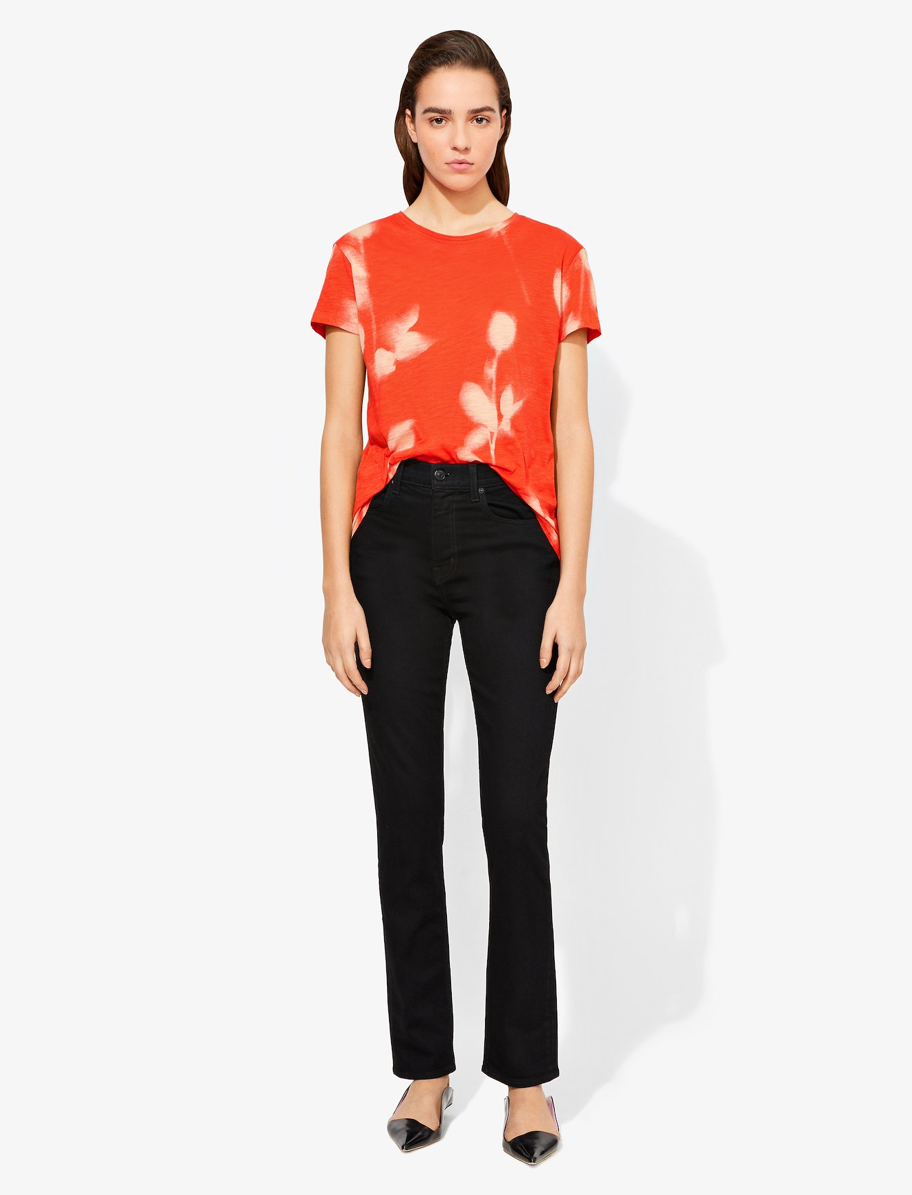 Rose Imprint Short Sleeve T-Shirt #1