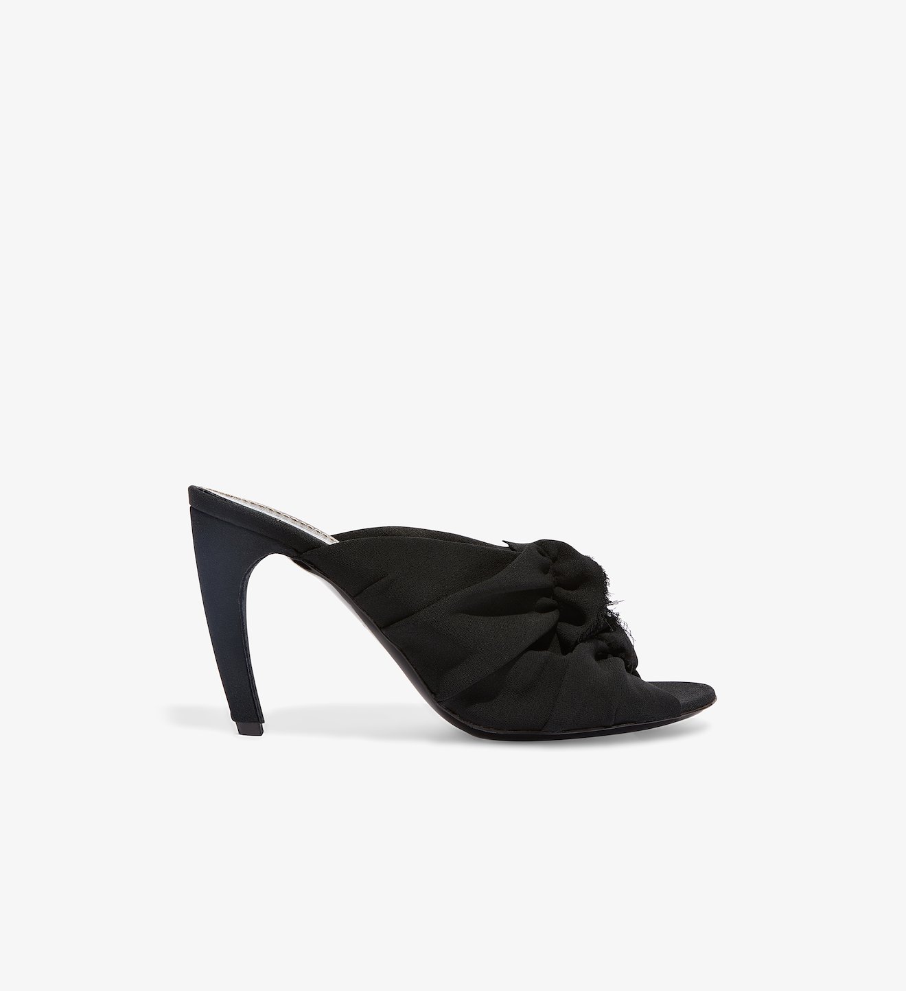 Ruched Curved Heel Sandals