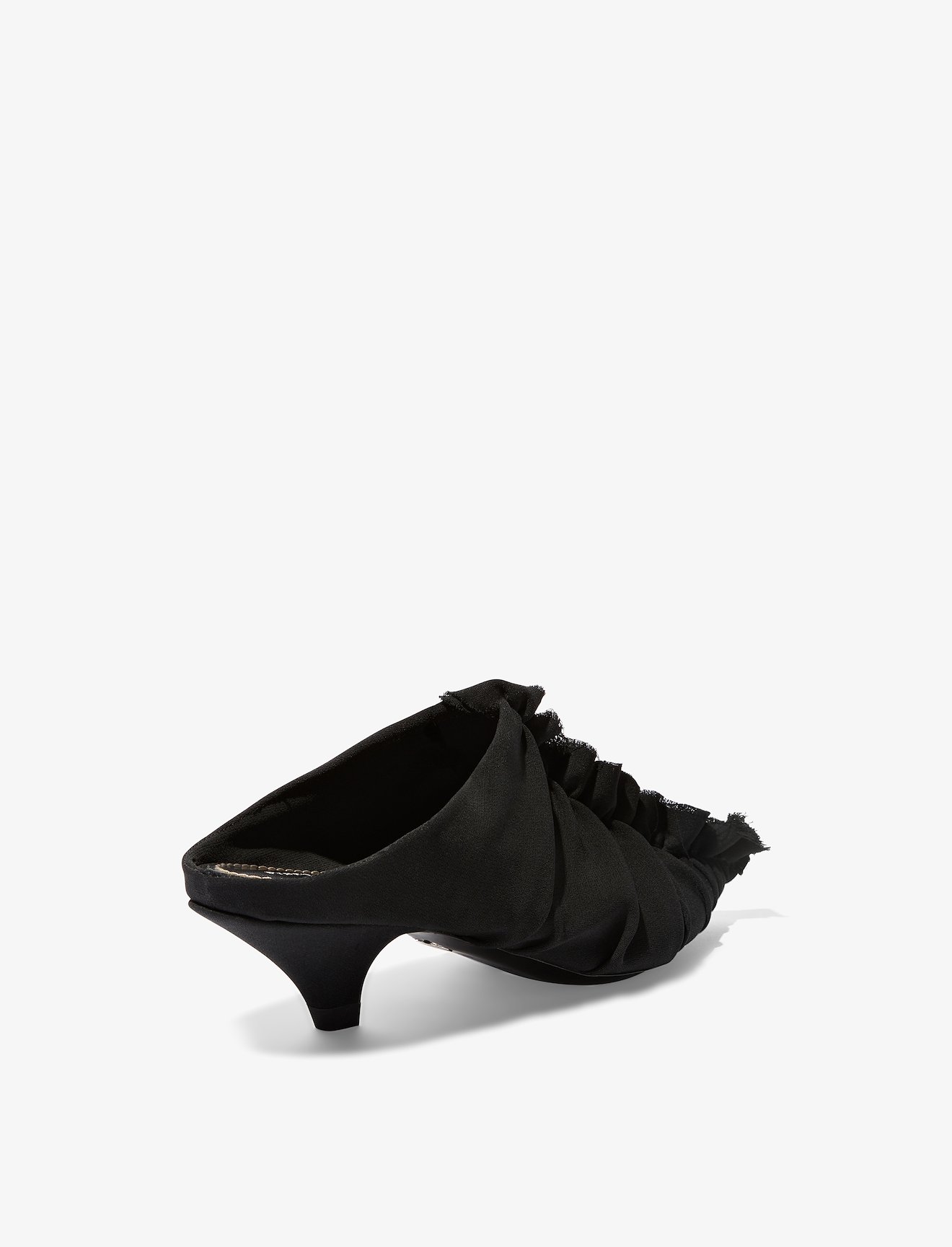 Ruched Kitten Heel Mules #2