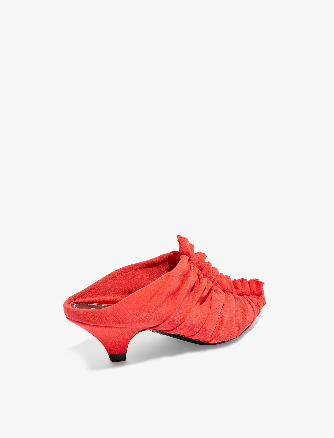 Ruched Kitten Heel Mules #2