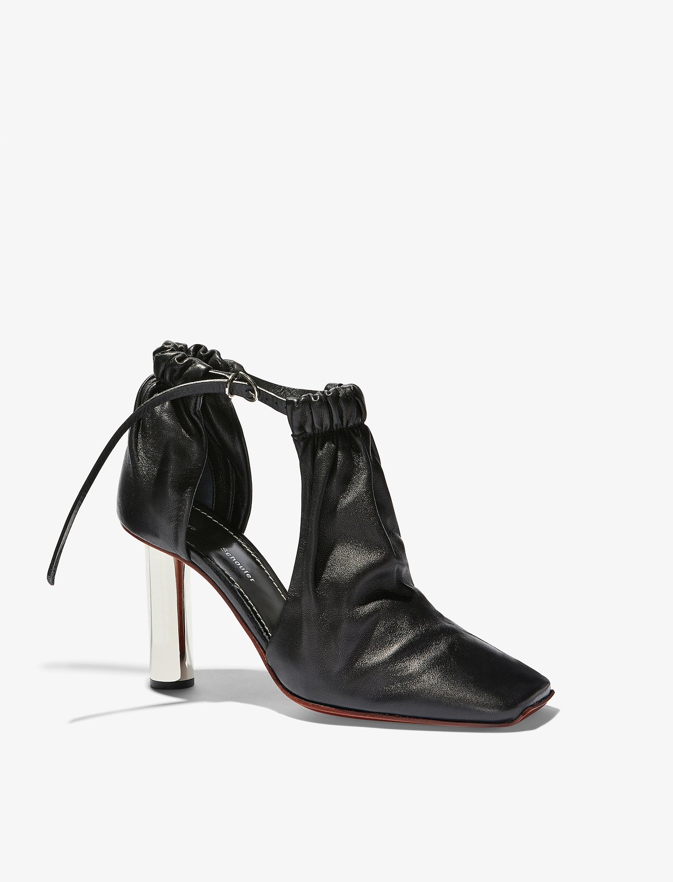 Ruched Nappa Booties #1