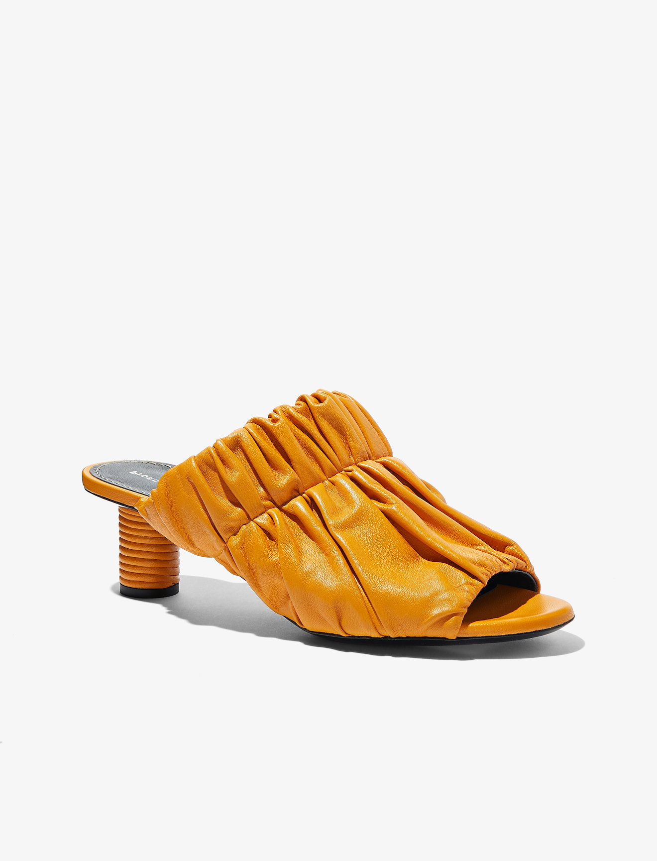 Ruched Nappa Mules #1
