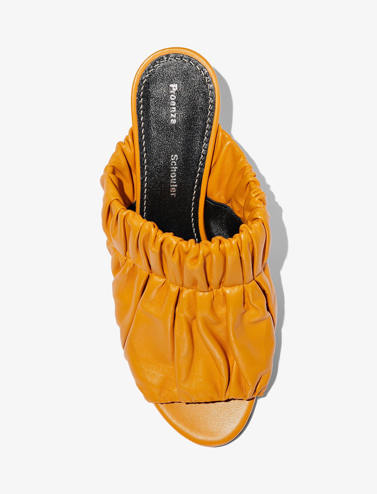 Ruched Nappa Mules #3