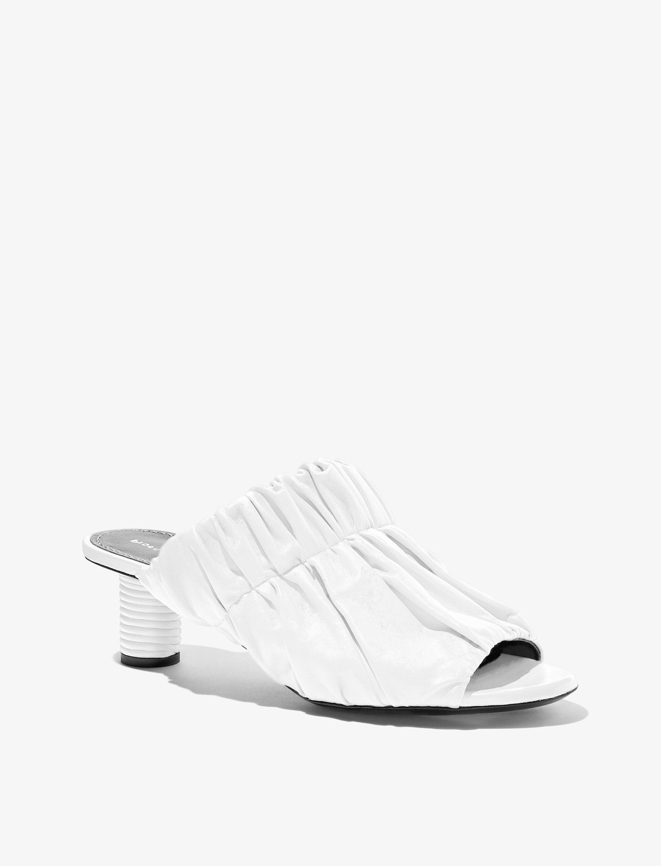 Ruched Nappa Mules #1