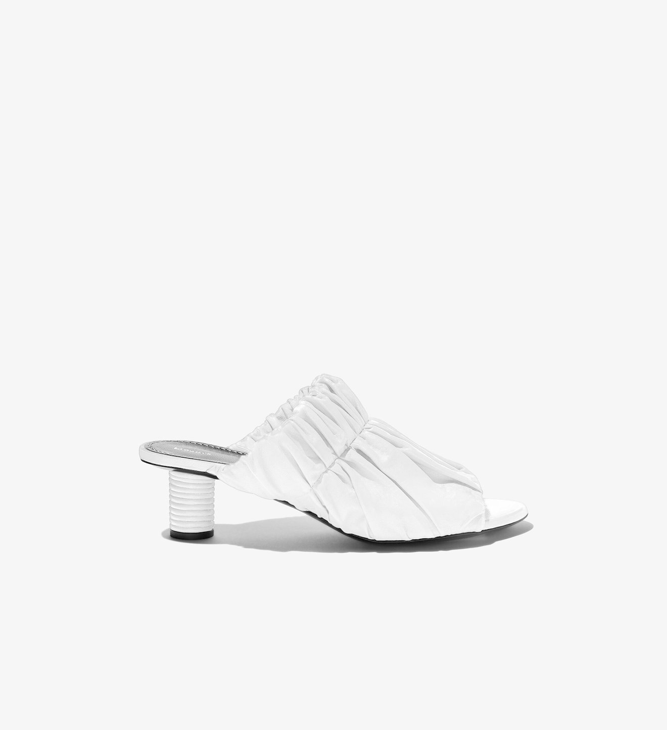 Ruched Nappa Mules