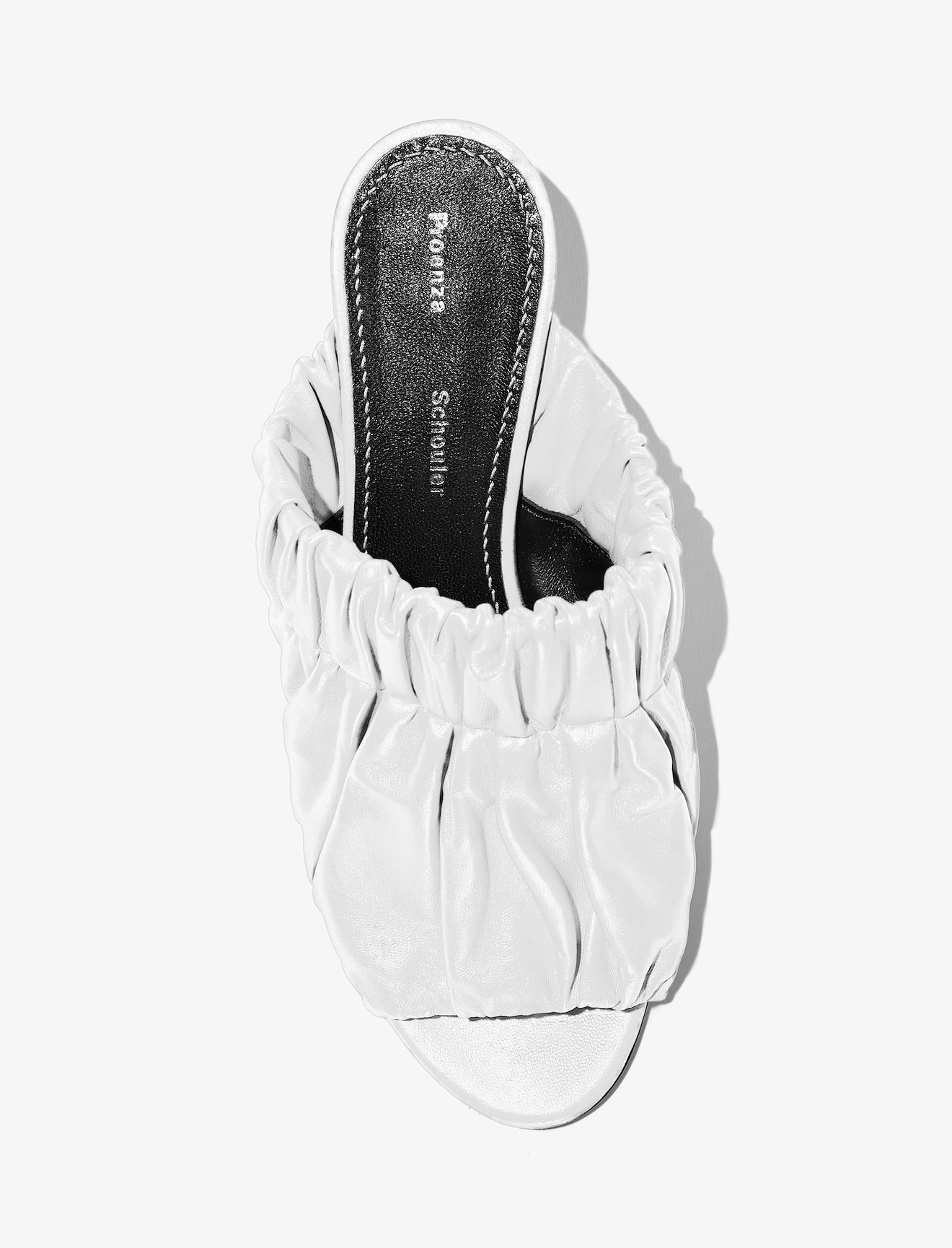 Ruched Nappa Mules #3