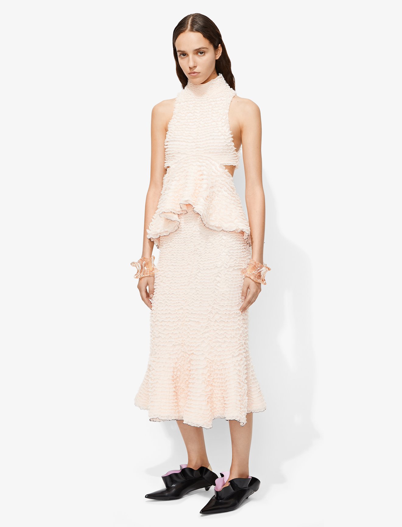 Ruffle Knit Cutout Top #1