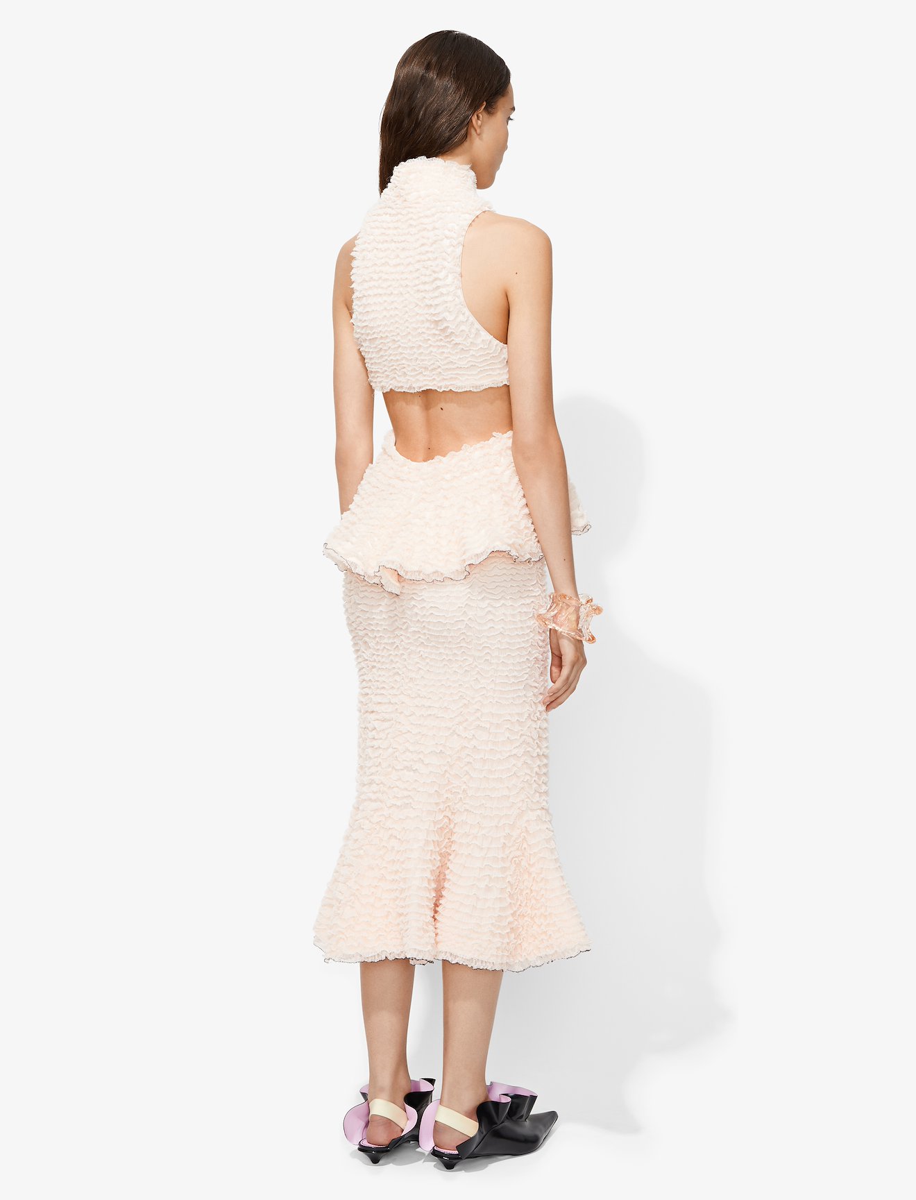 Ruffle Knit Cutout Top #2
