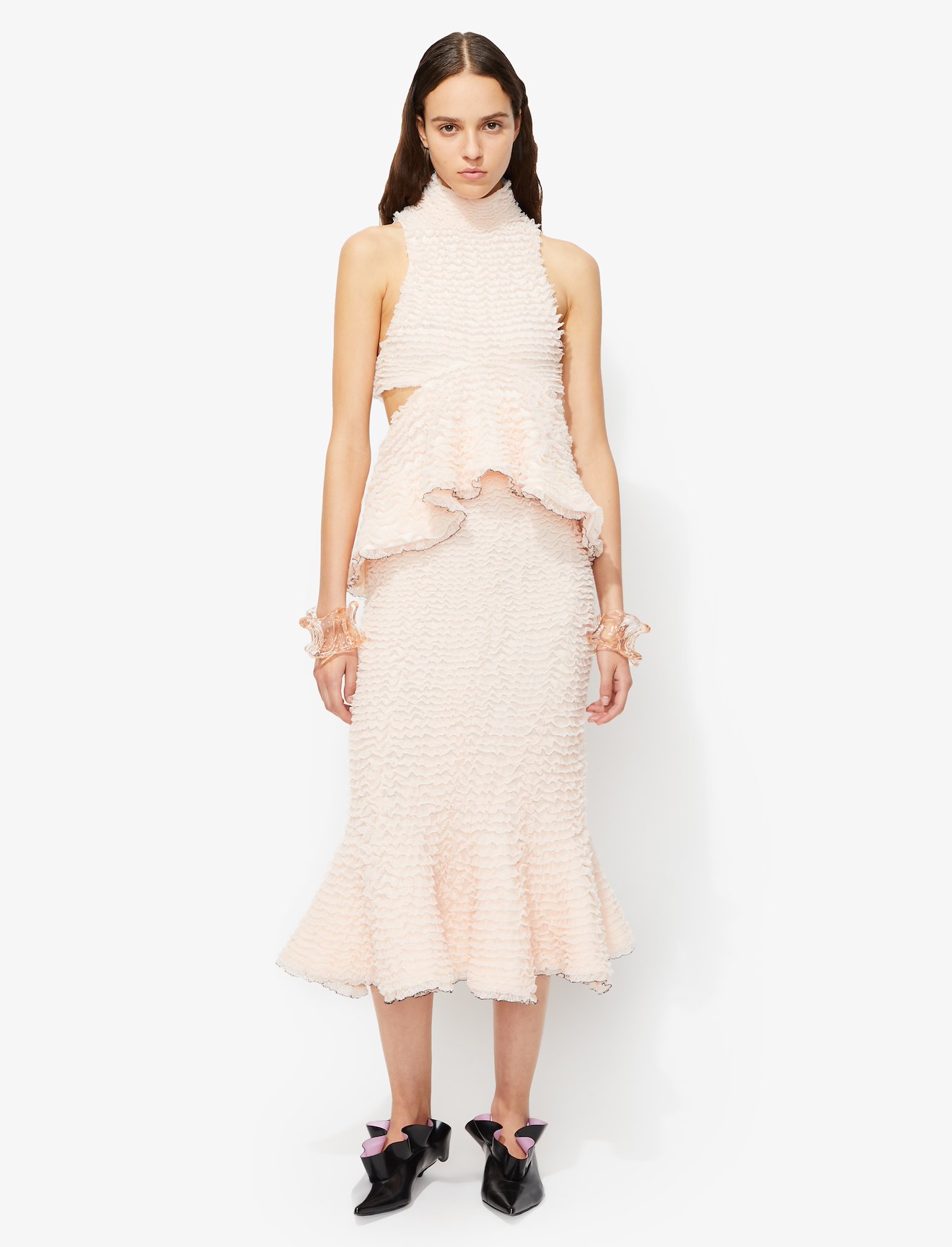 Ruffle Knit Fluted Skirt #1