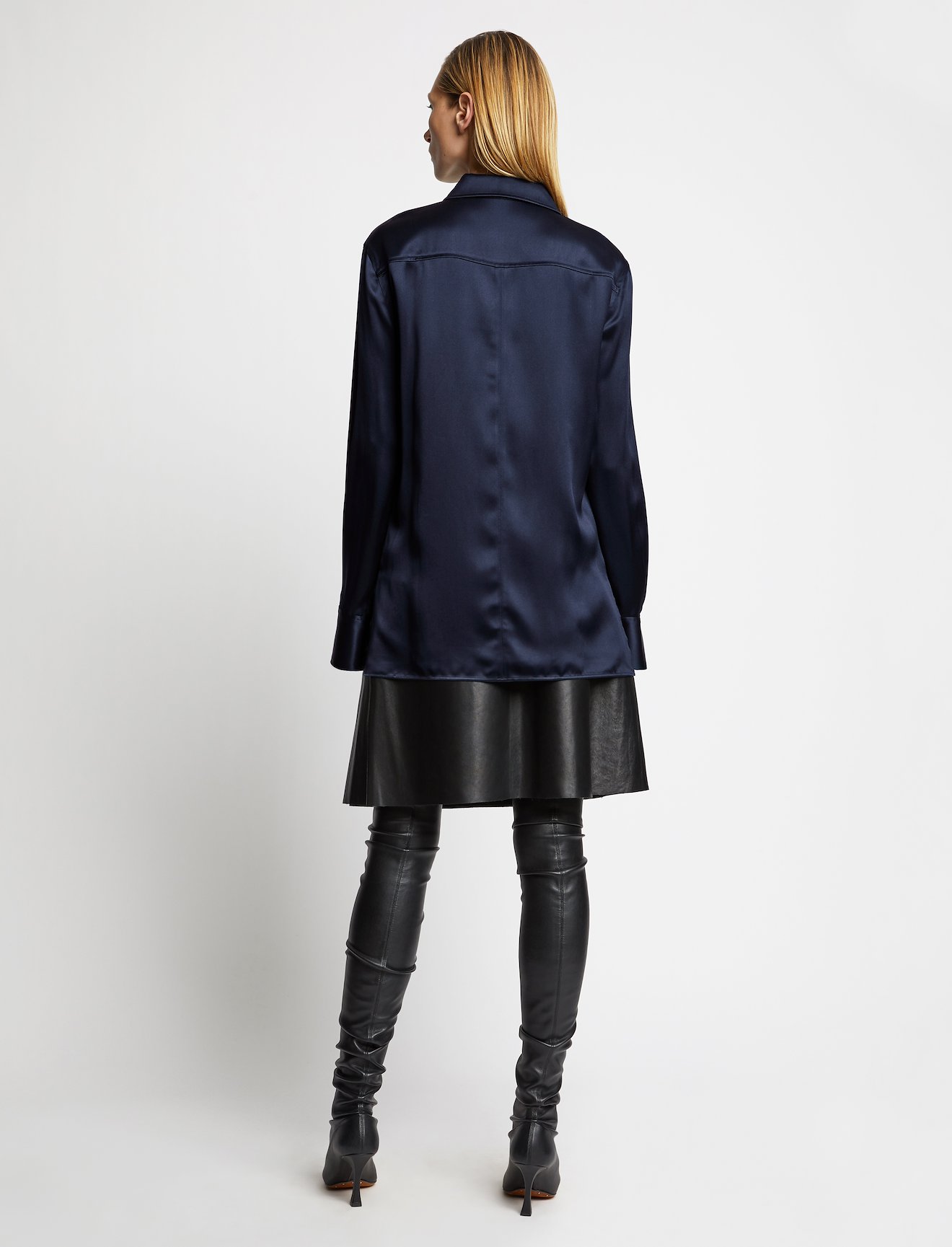 Satin Button Down Shirt #2