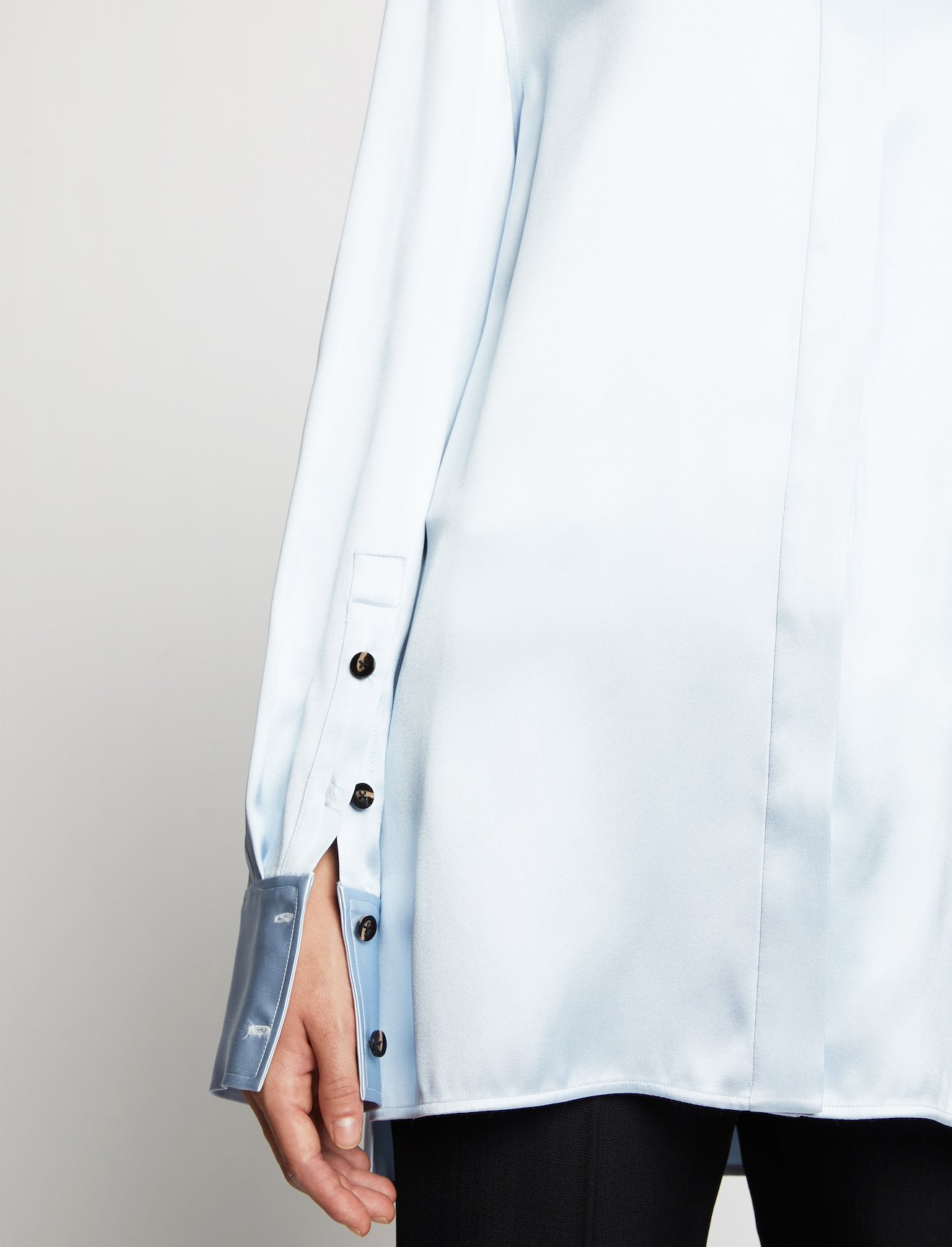 Satin Button Down Shirt #3