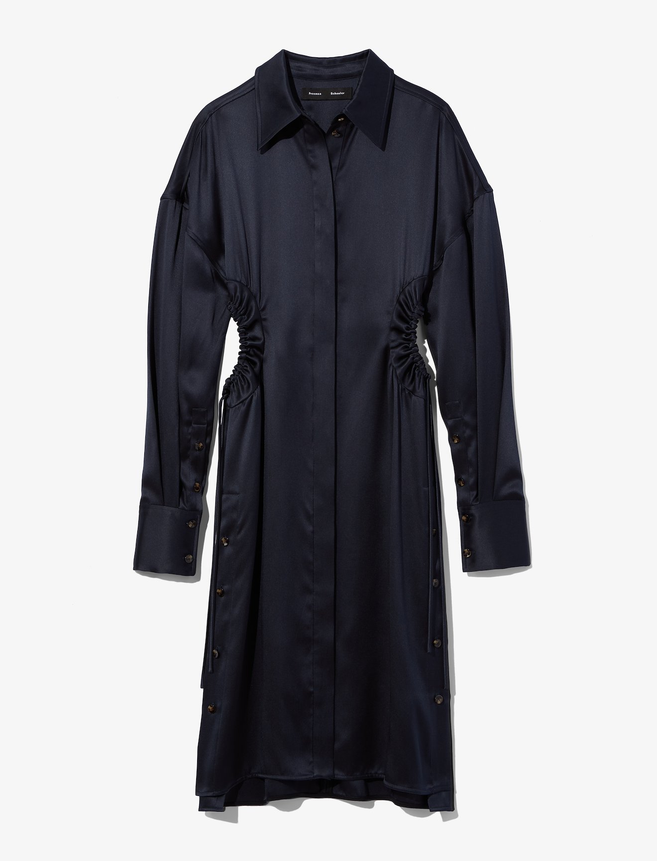 Satin Cut Out Shirt Dress #4