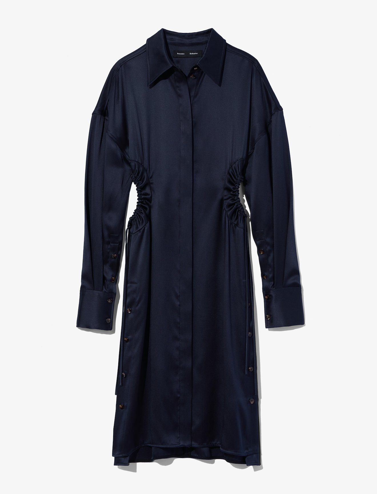 Satin Cut Out Shirt Dress #4