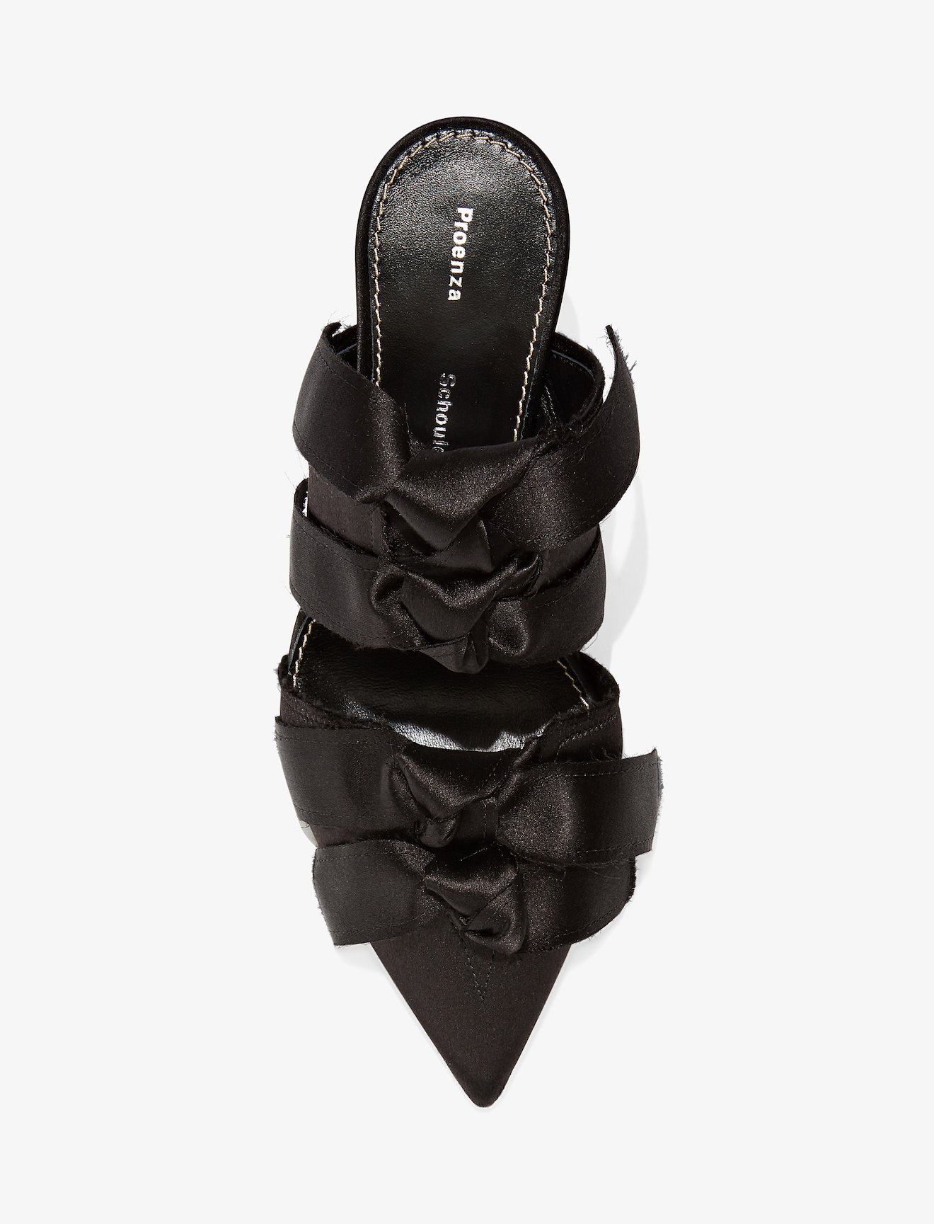Satin High Mule with Ties #3