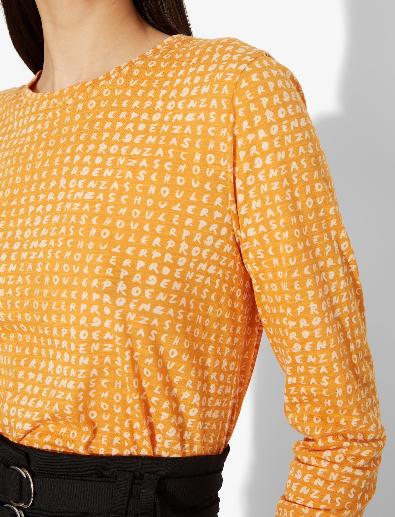 Scarf Logo Print Long Sleeve T-Shirt #3