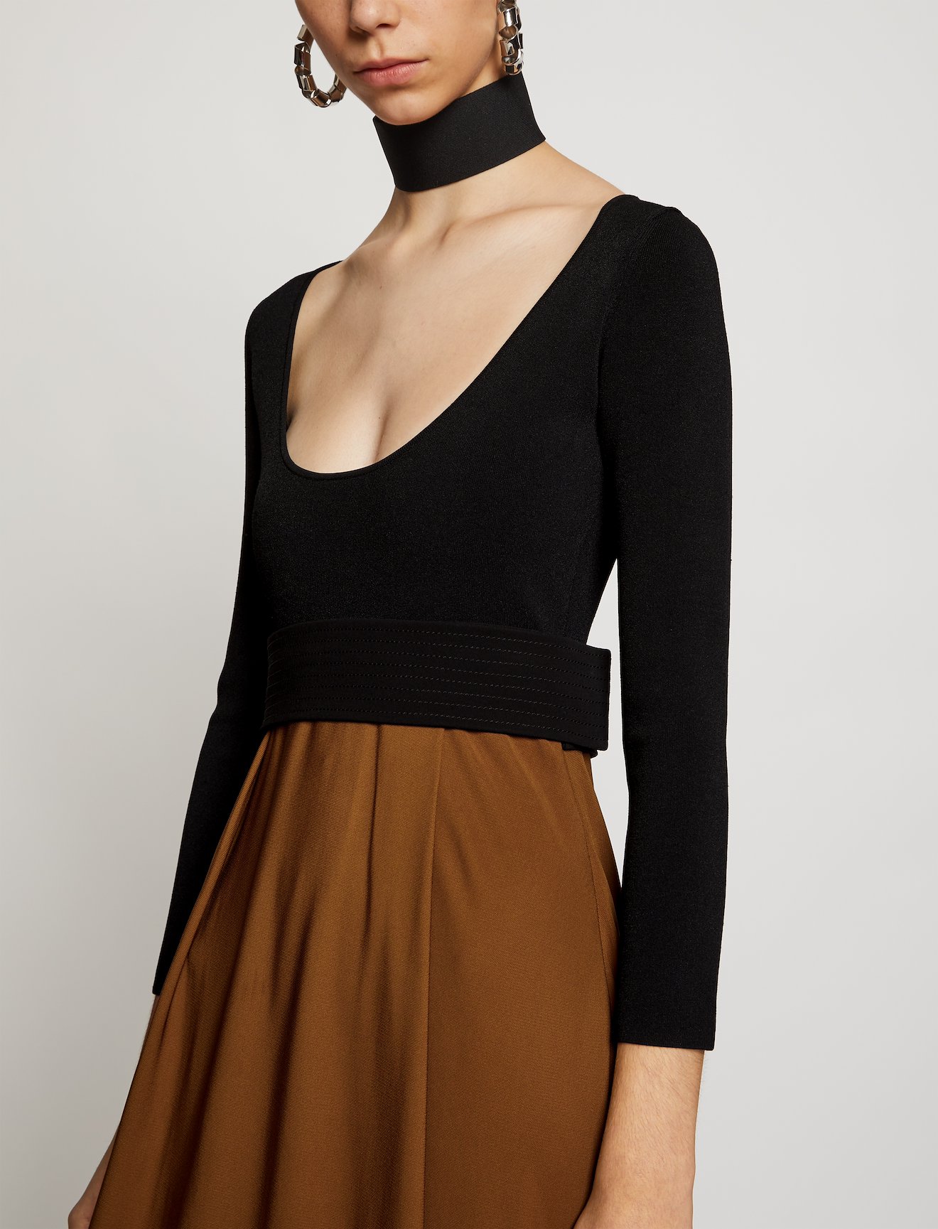 Scoop Neck Draped Dress #3