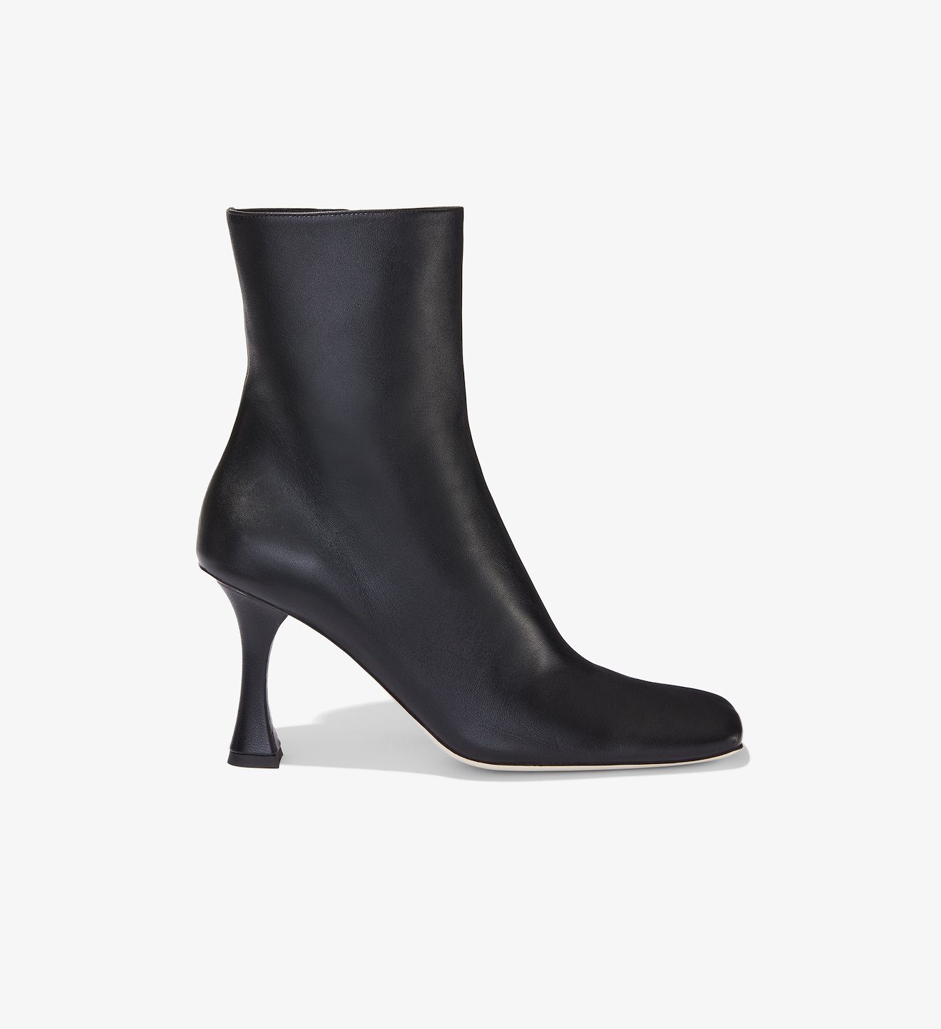sculpted heel square-toe boots