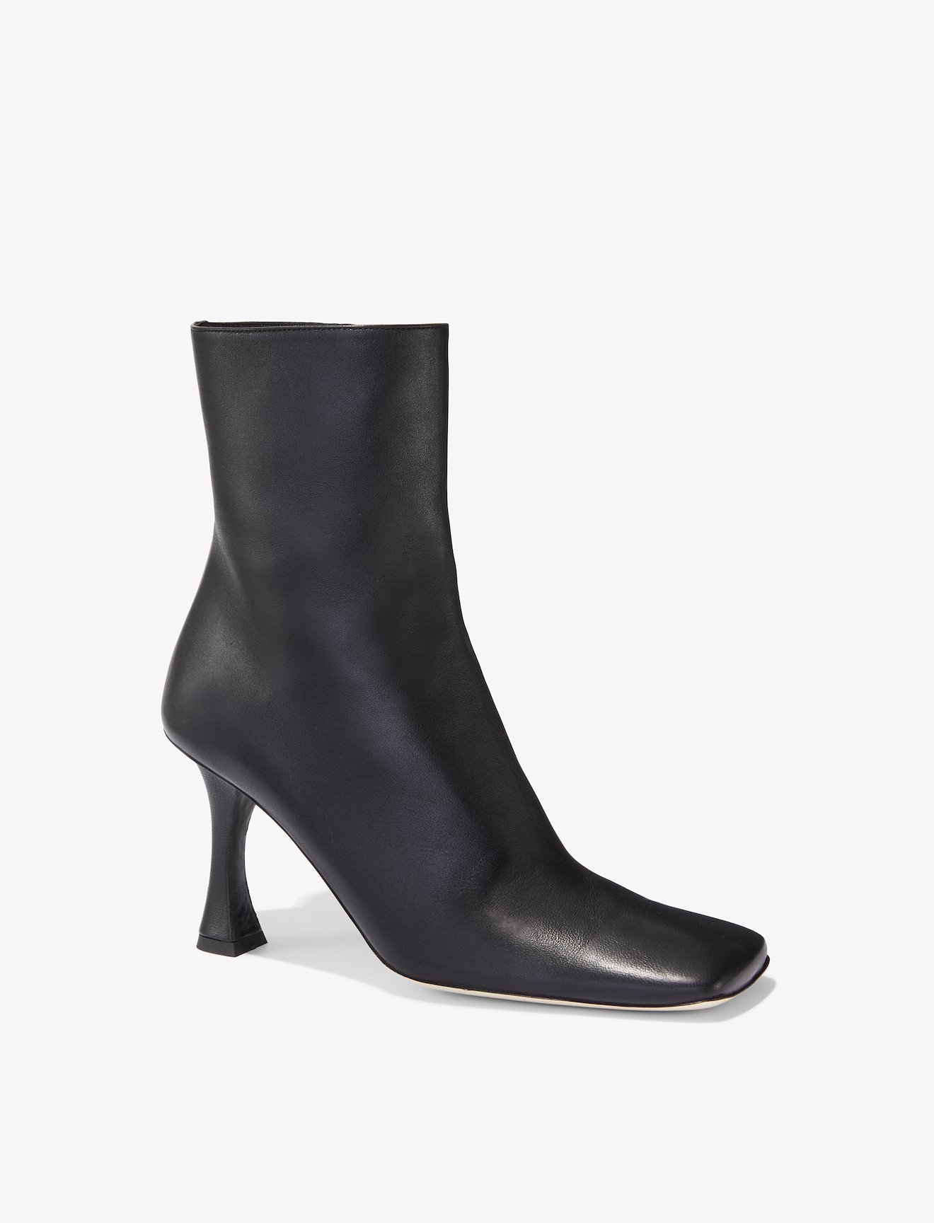 sculpted heel square-toe boots #1
