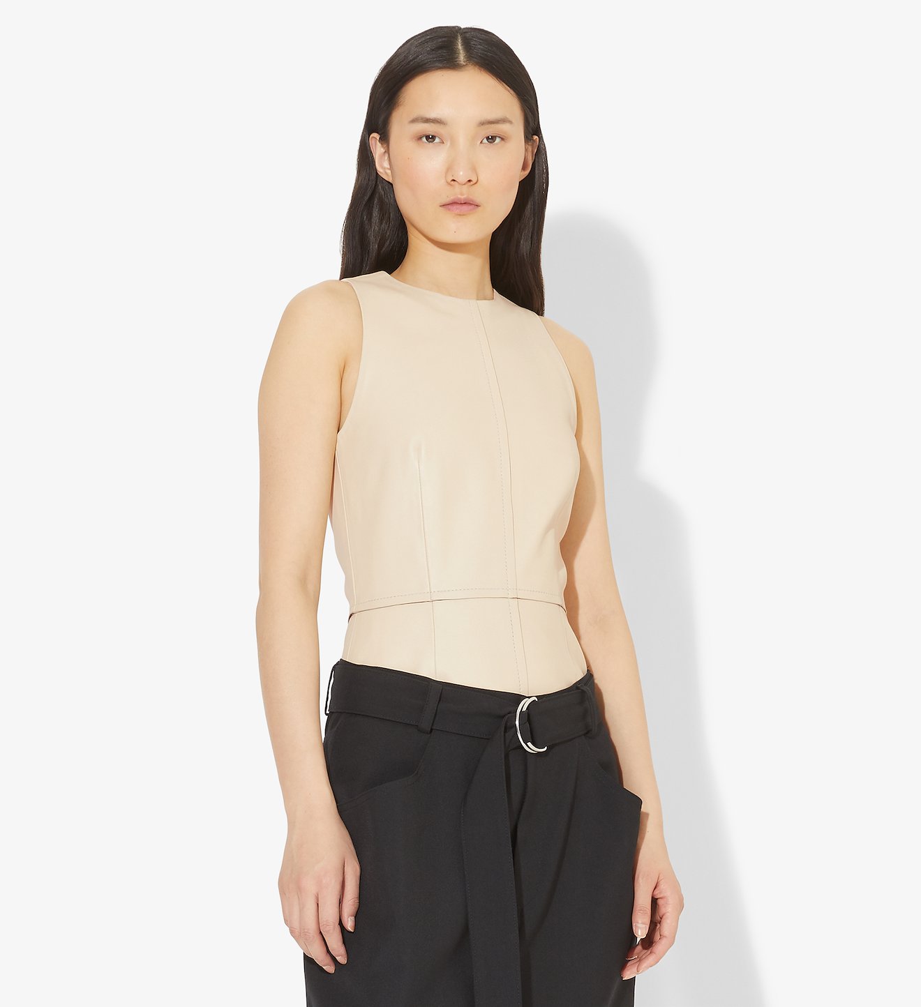 Sculpted Leather Top