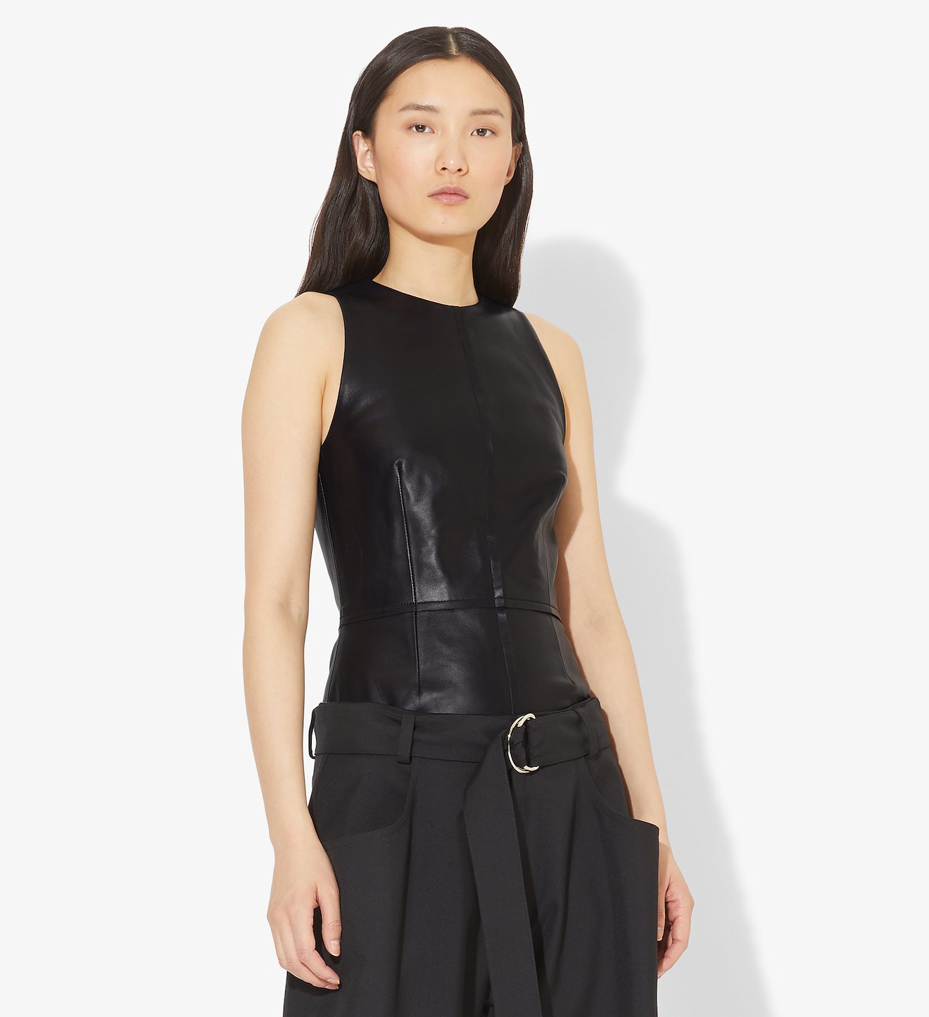 Sculpted Leather Top