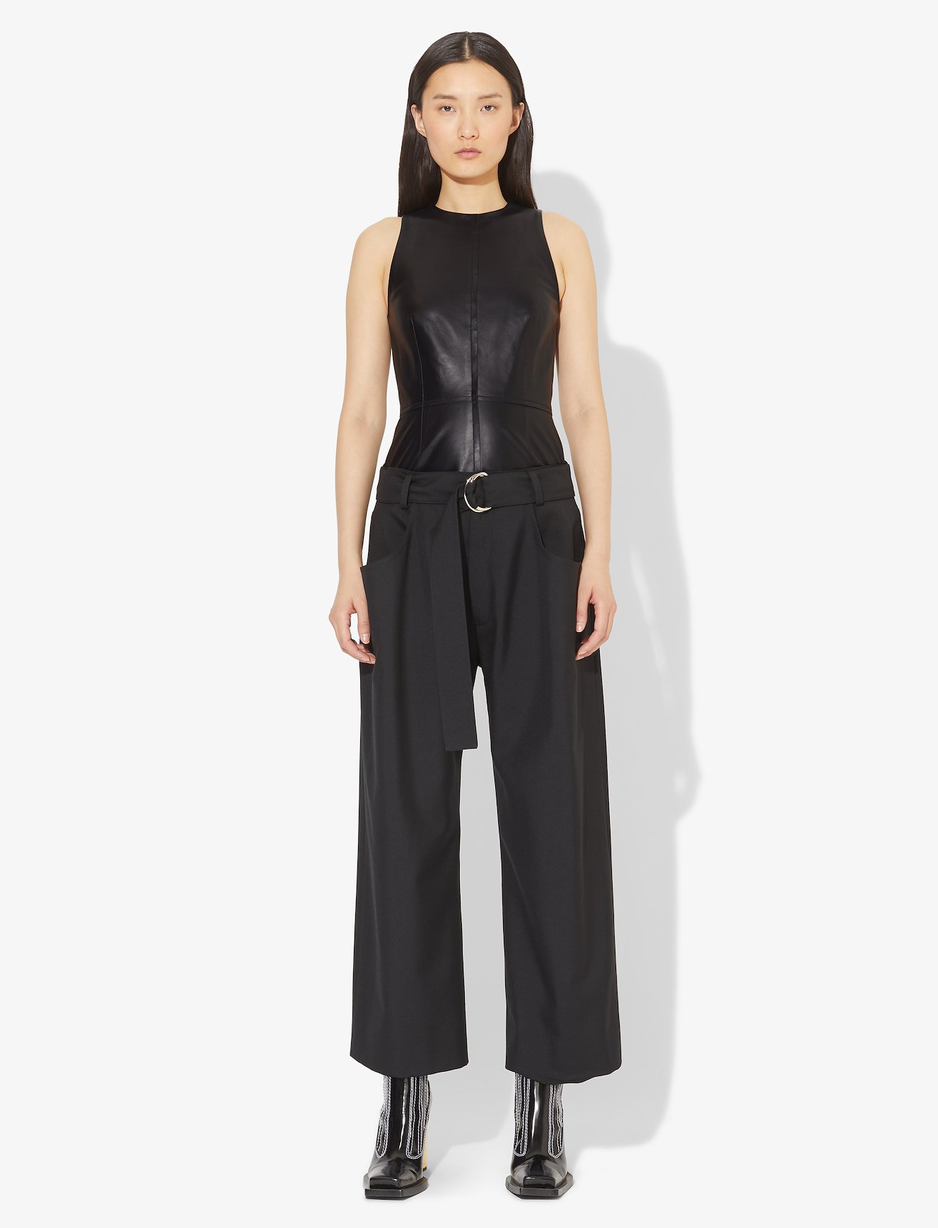 Sculpted Leather Top #1