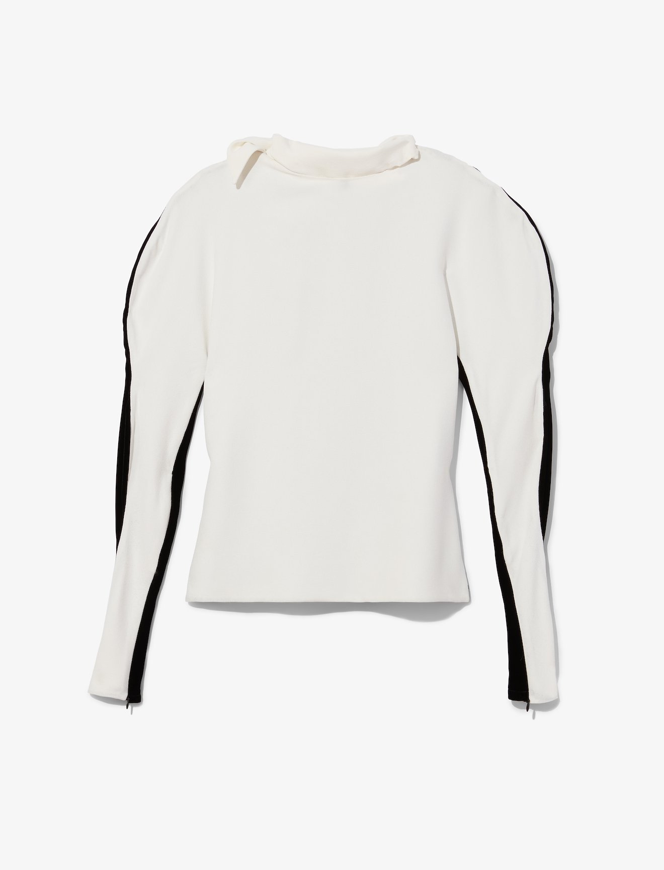 Sculpted Sleeve Crepe Velvet Top #4