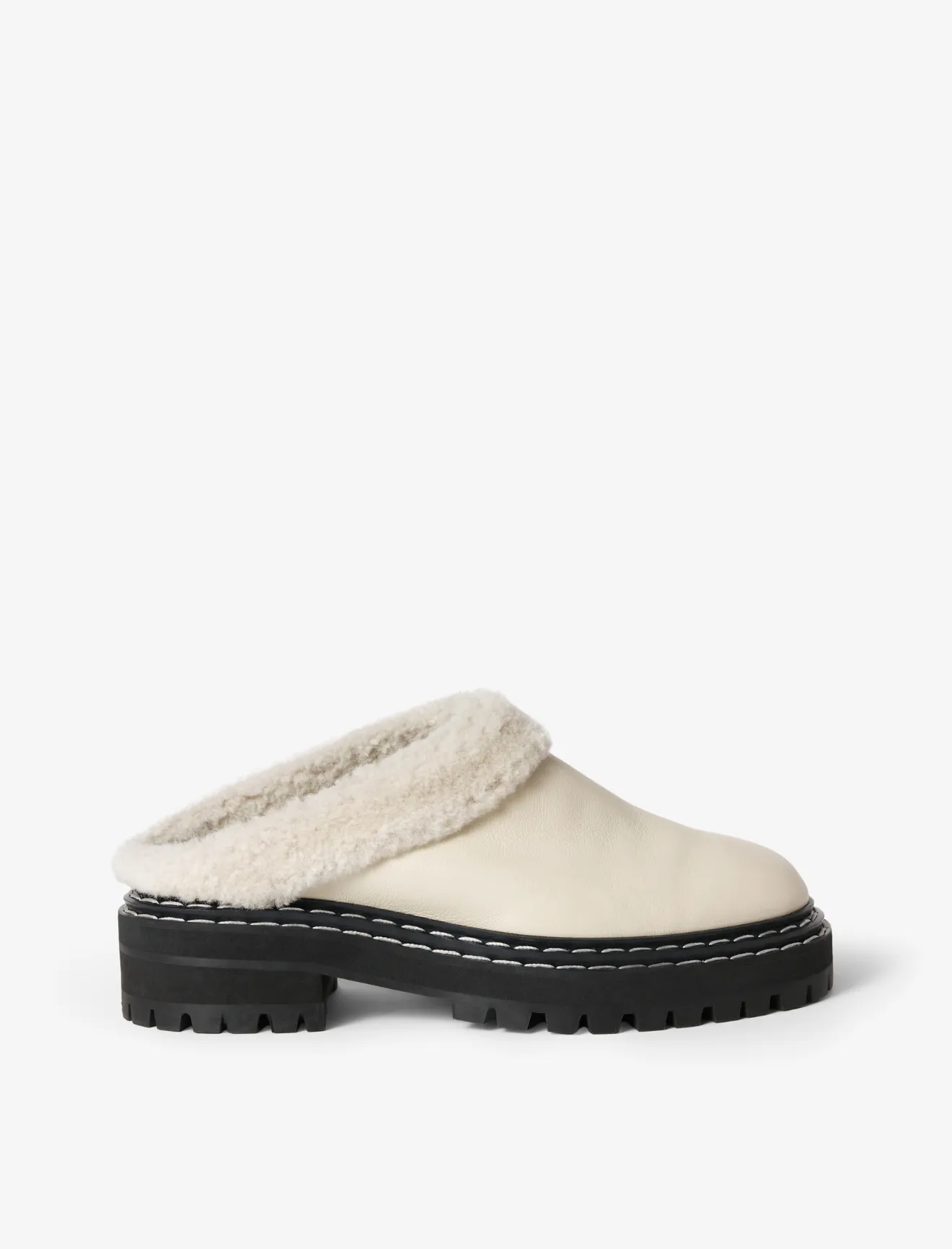 proenza schouler shearling lined leather mules