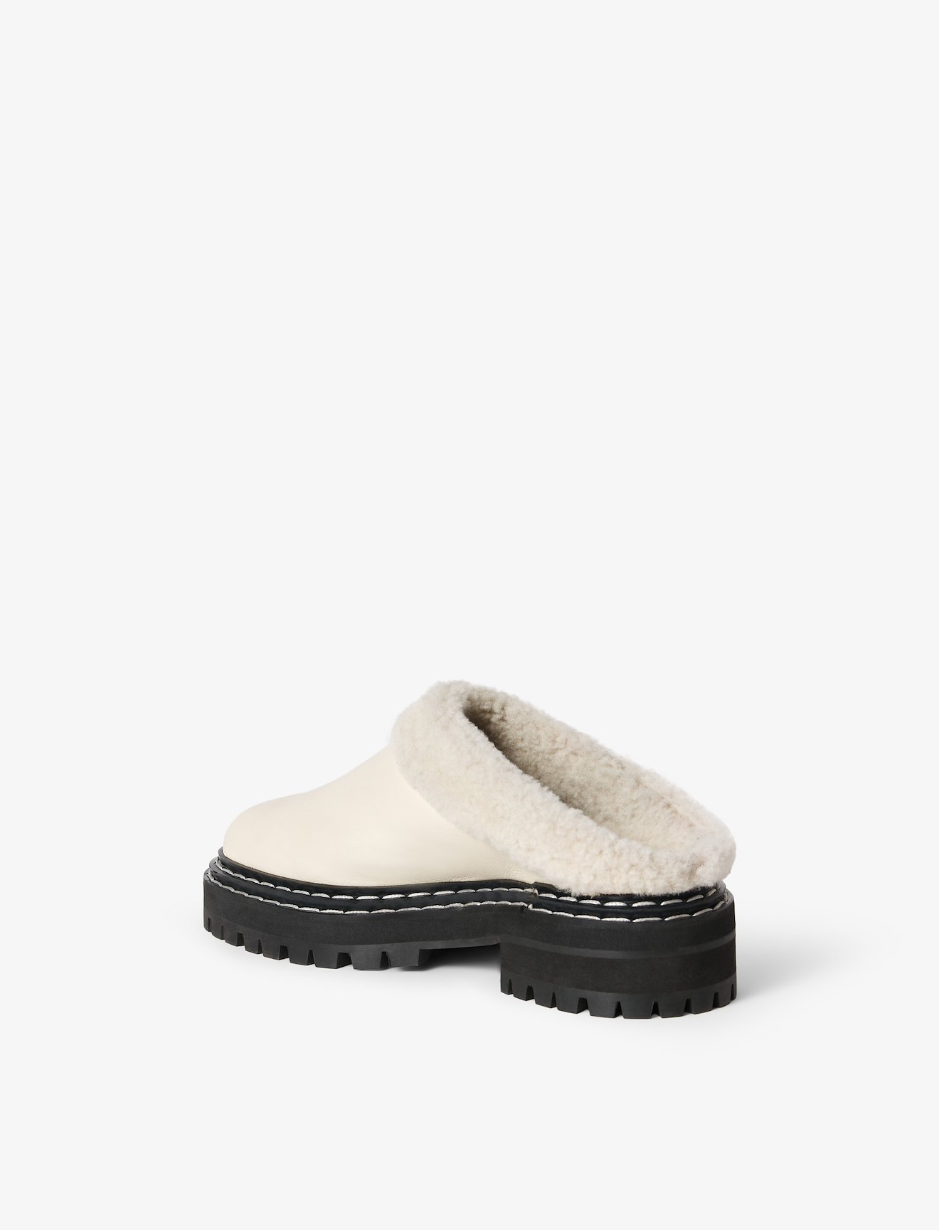 Shearling Lug Sole Mules #2