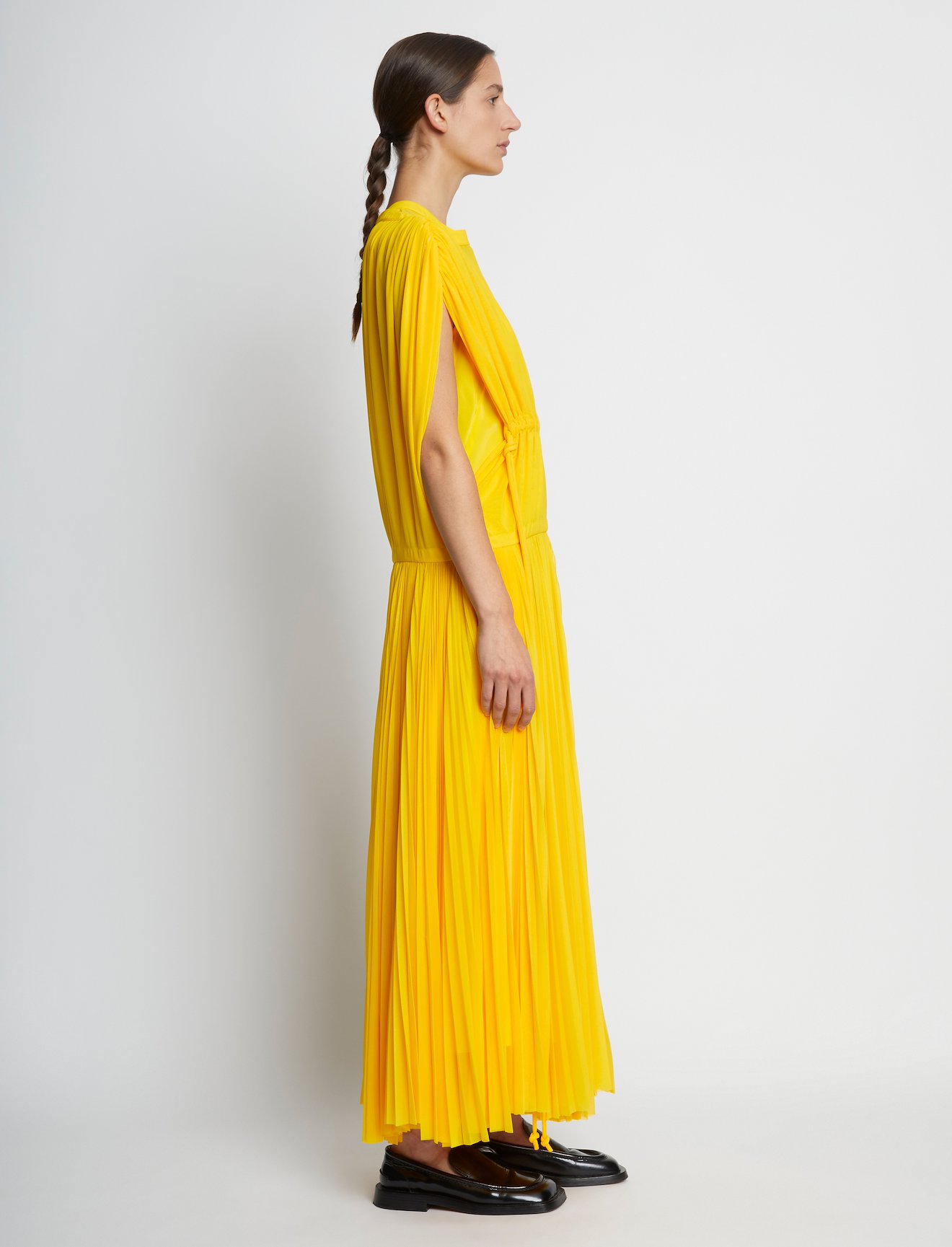 Sheer Jersey Pleated Dress #1