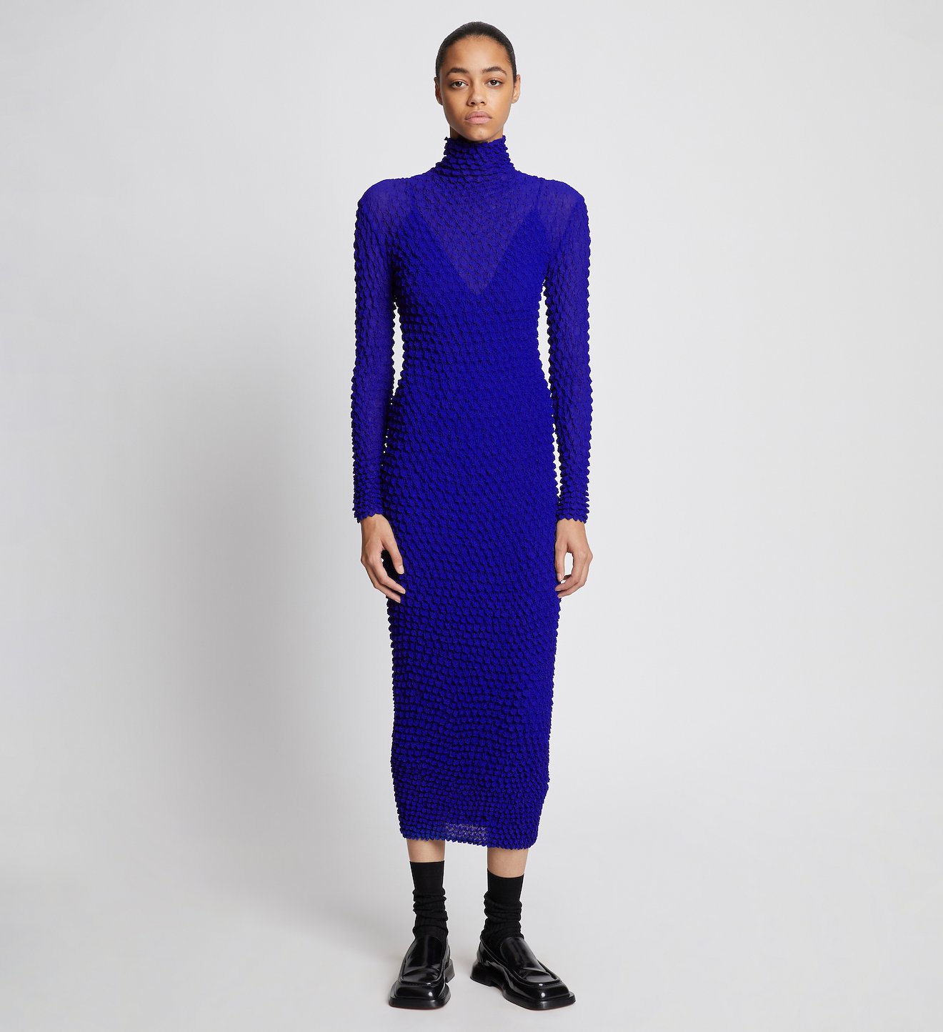 Shibori Turtleneck Dress