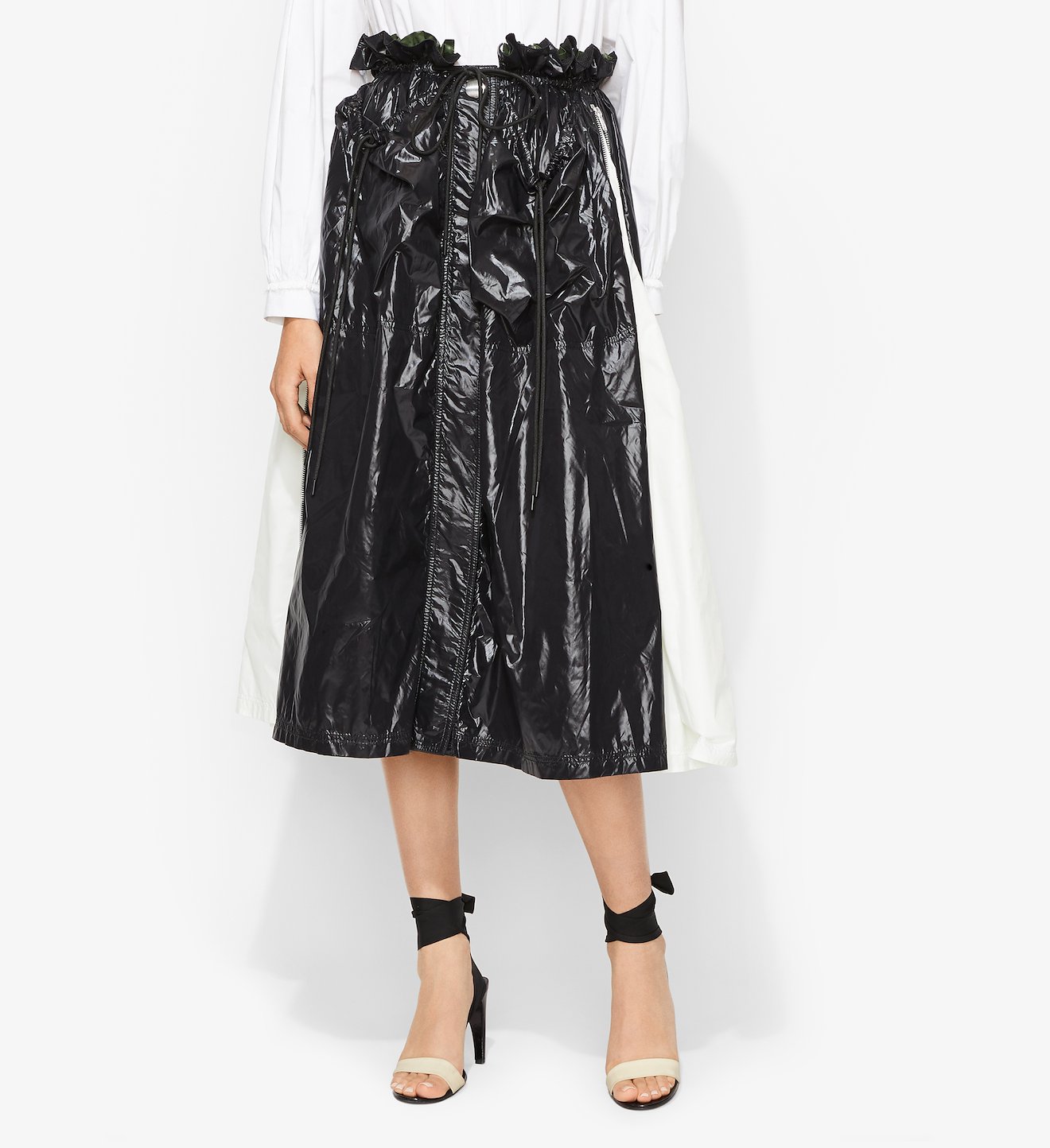 Shiny Nylon Paperbag Skirt