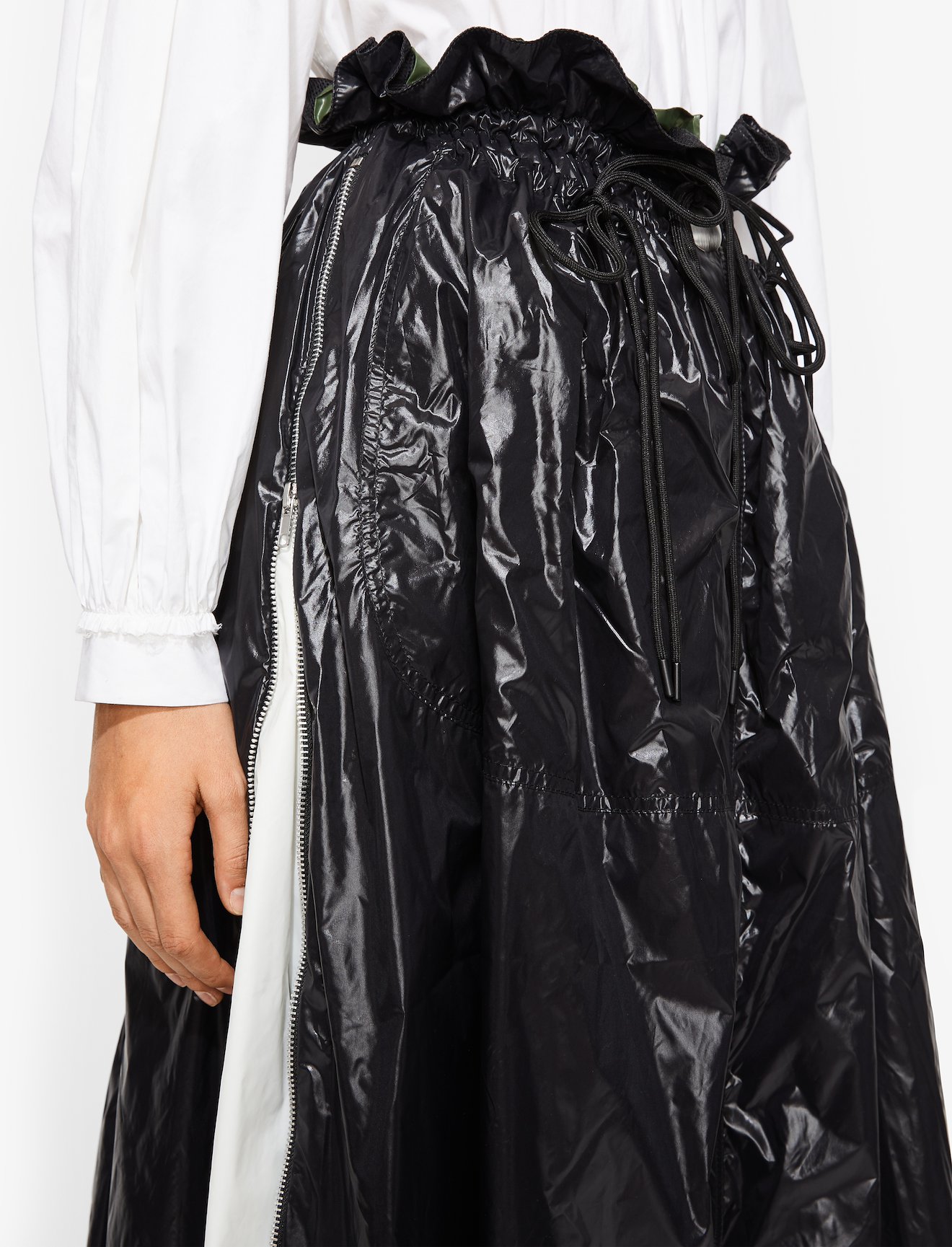 Shiny Nylon Paperbag Skirt #4