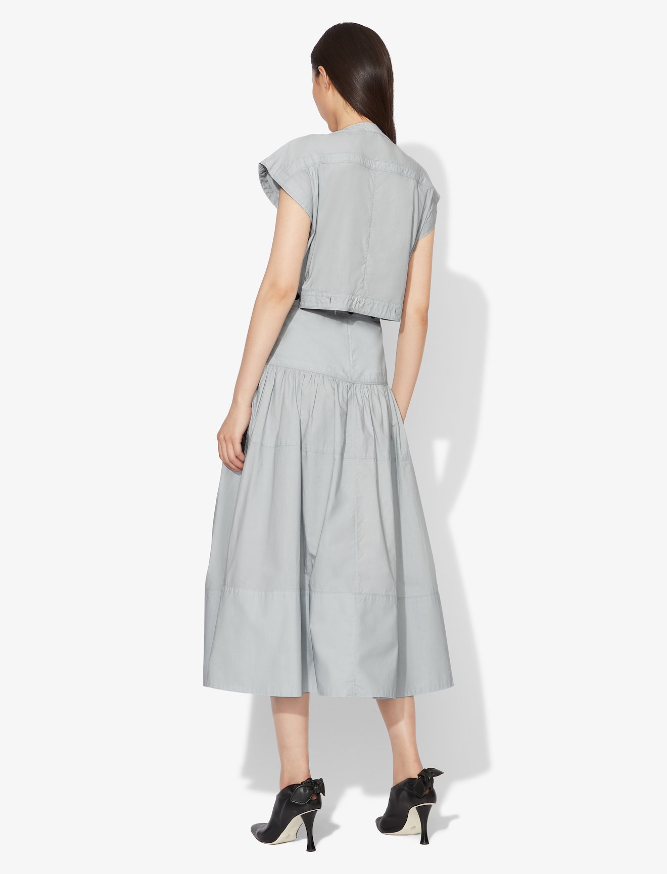 Short Sleeve Buttoned Cotton Dress #2