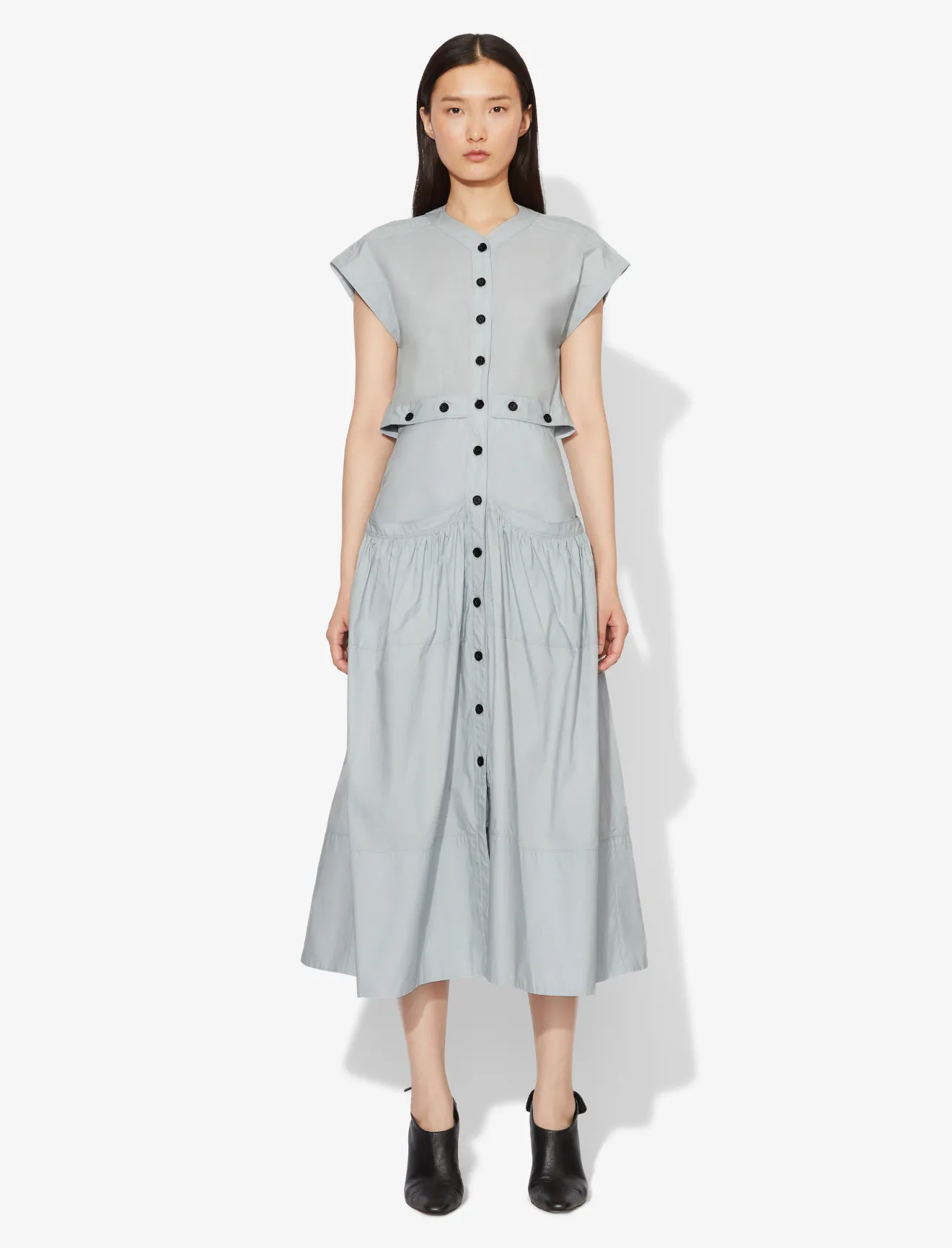 gray cotton dress