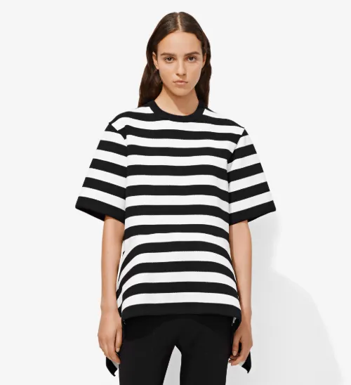 Short Sleeve Flare Knit Top