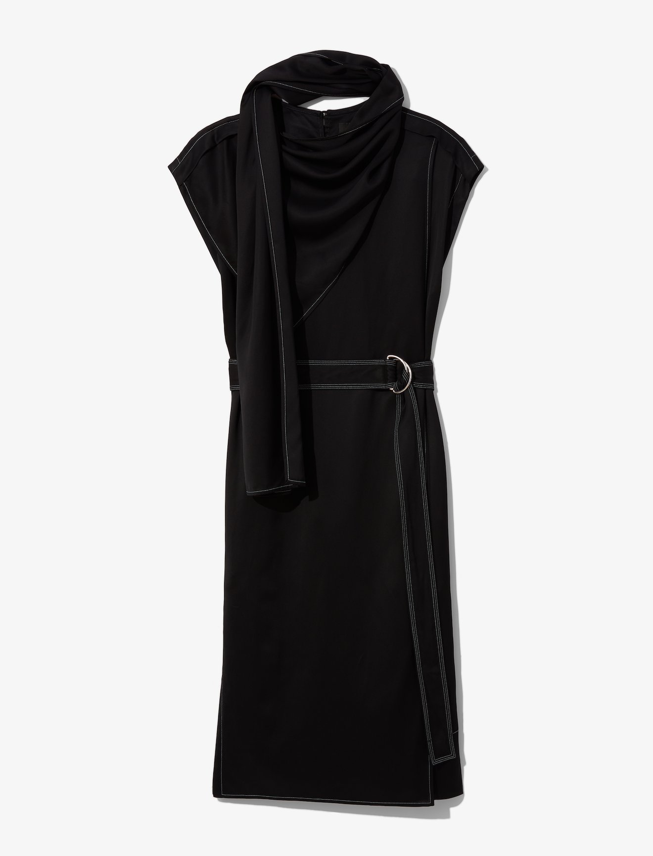 Short Sleeve Scarf Dress #4