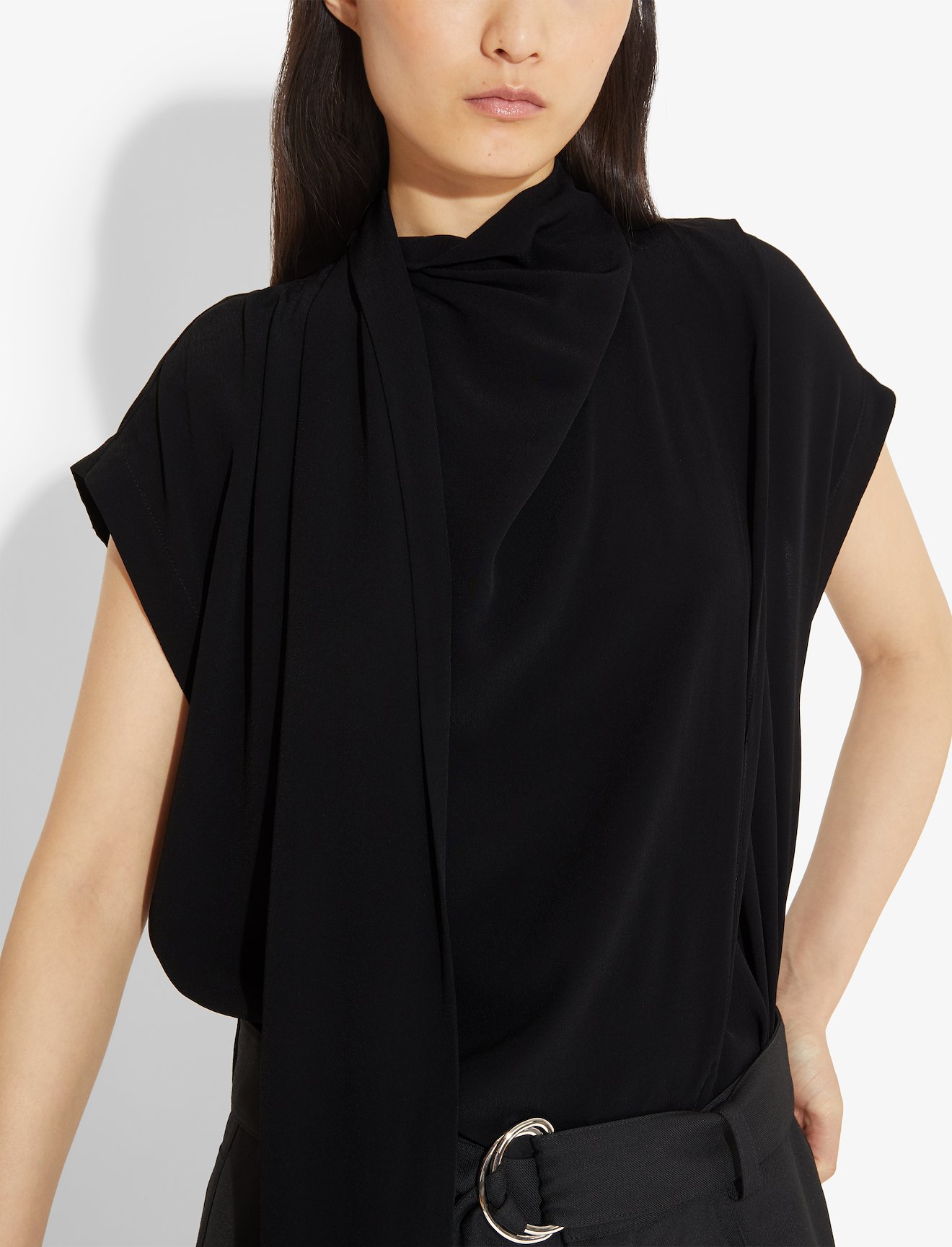 Short Sleeve Scarf Top #3