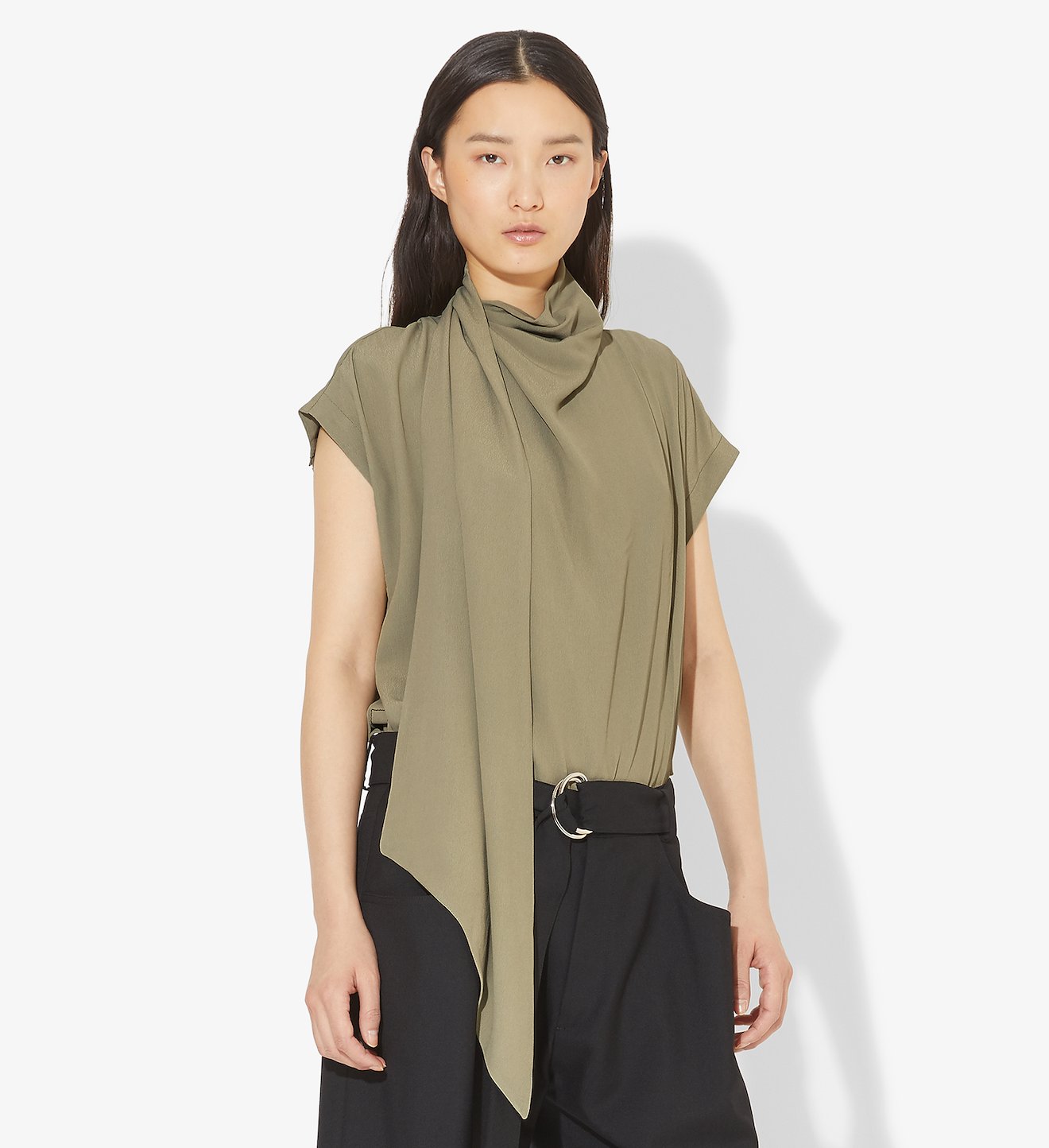 Short Sleeve Scarf Top